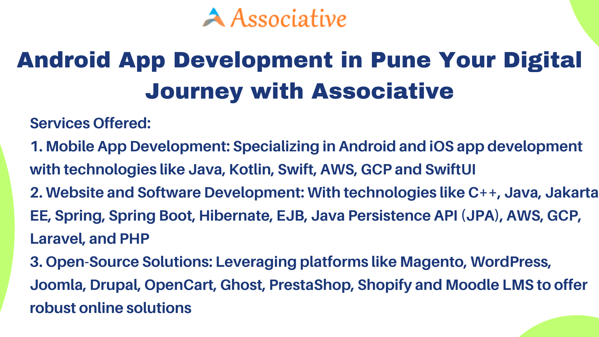 Android App Development in Pune Your Digital Journey with Associative