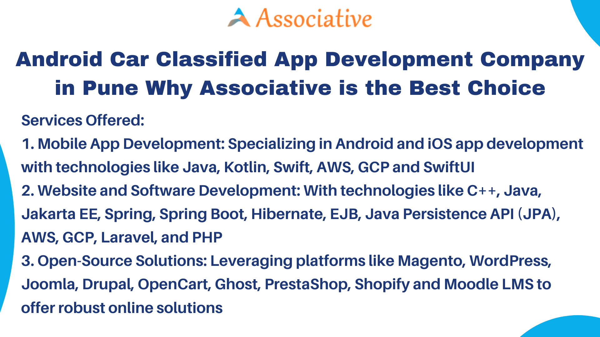 Android Car Classified App Development Company in Pune Why Associative is the Best Choice