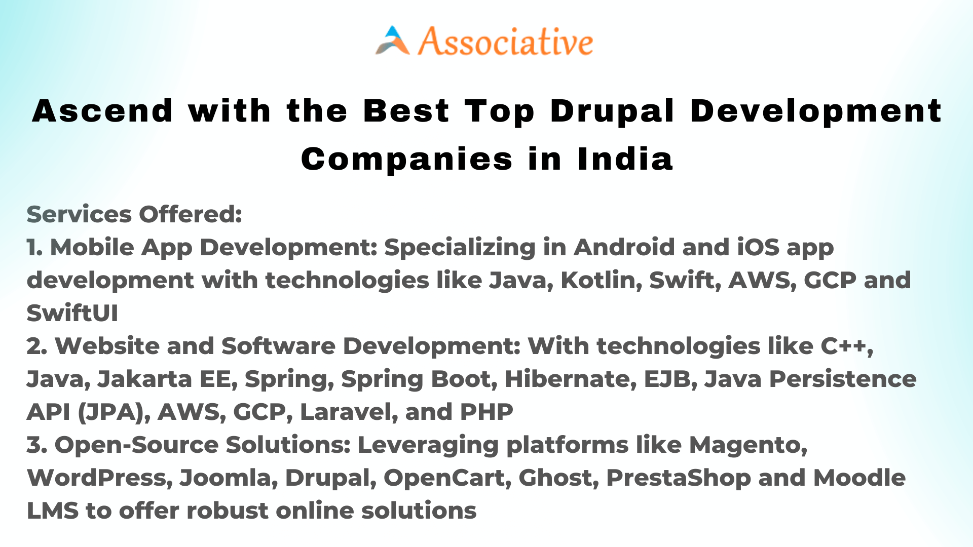 Ascend with the Best Top Drupal Development Companies in India