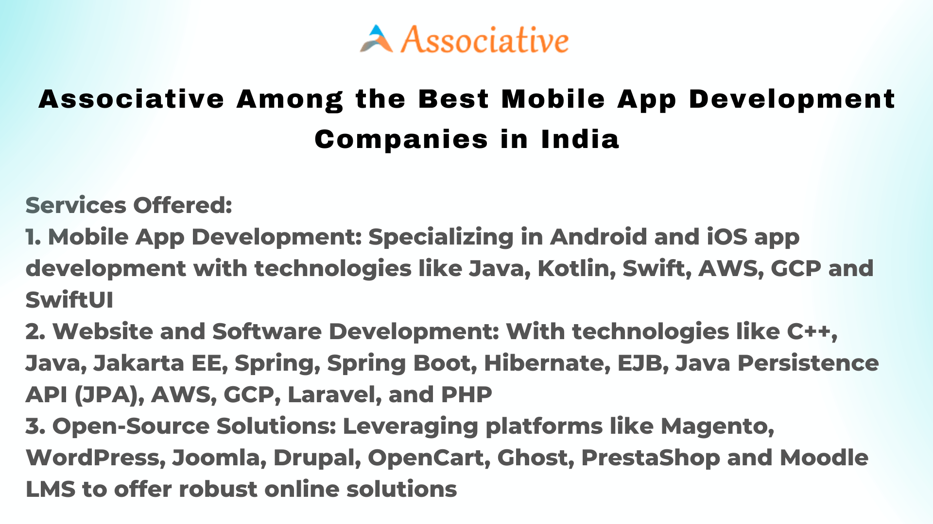 Associative Among the Best Mobile App Development Companies in India