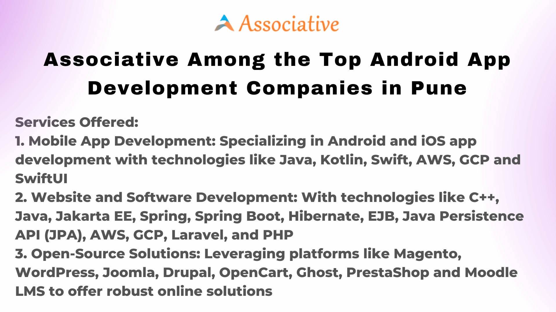 Associative Among the Top Android App Development Companies in Pune