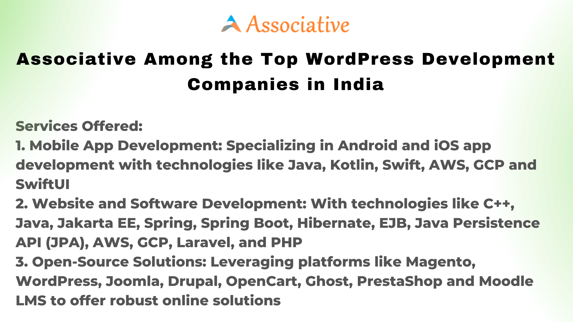 Associative Among the Top WordPress Development Companies in India