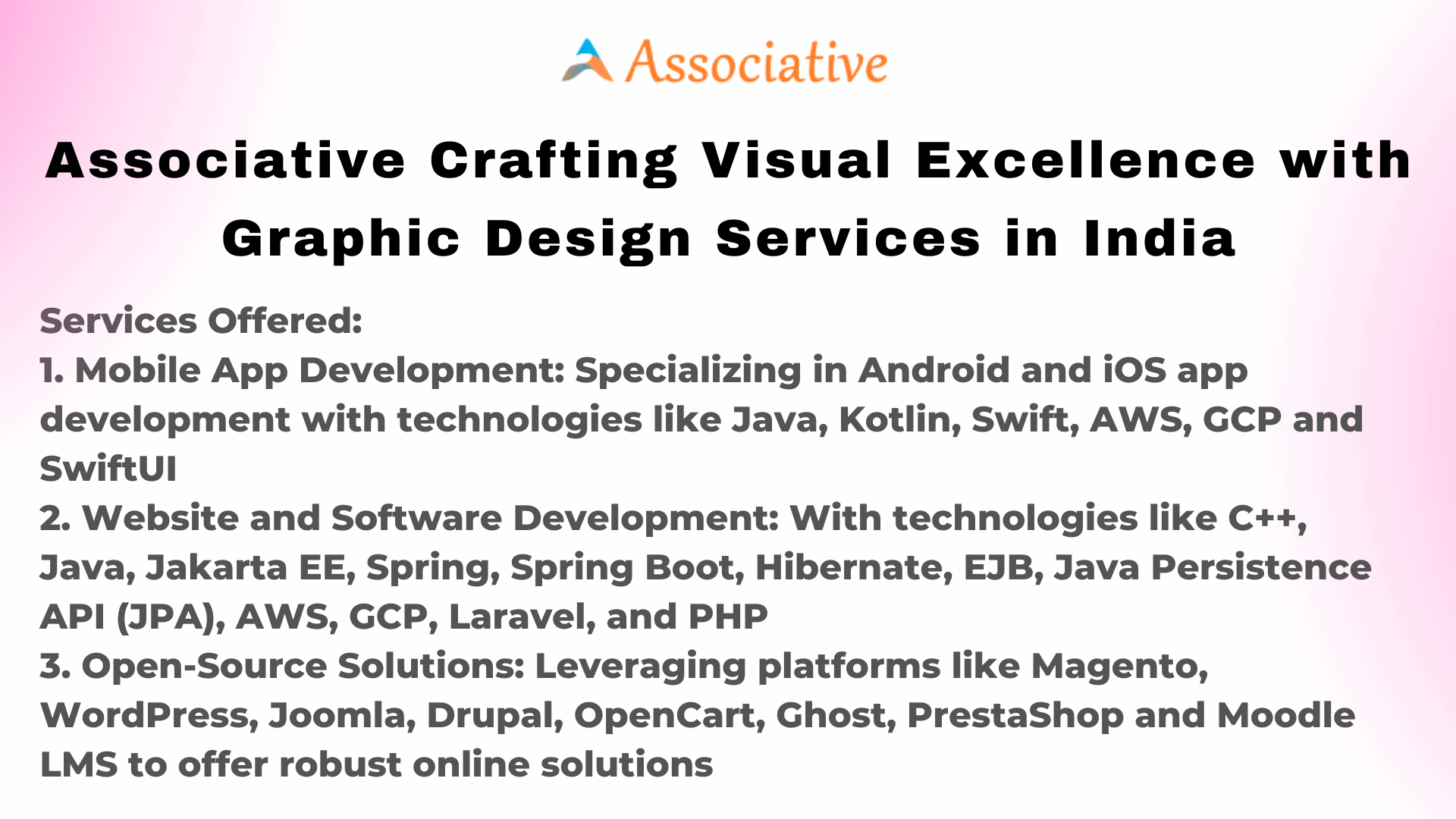 Associative Crafting Visual Excellence with Graphic Design Services in India