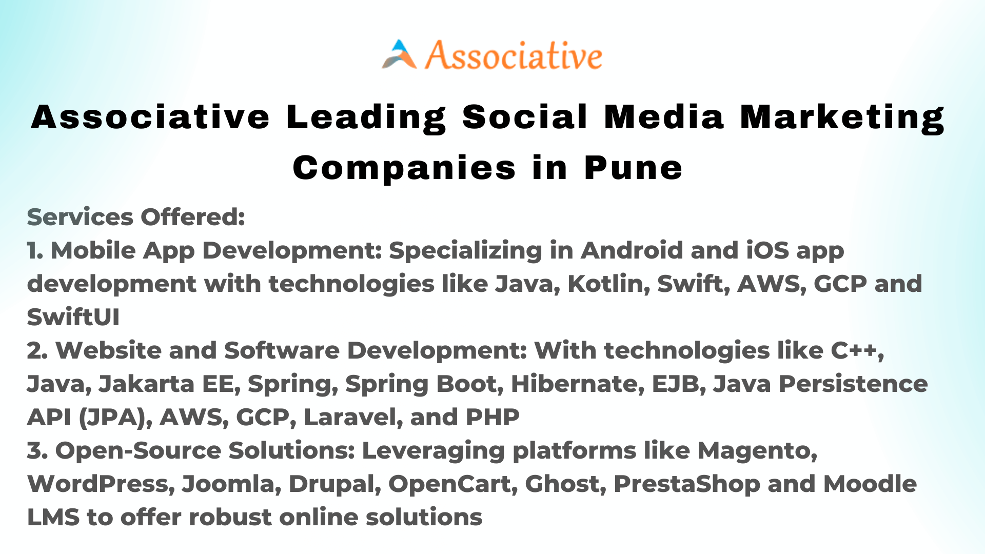 Associative Leading Social Media Marketing Companies in Pune