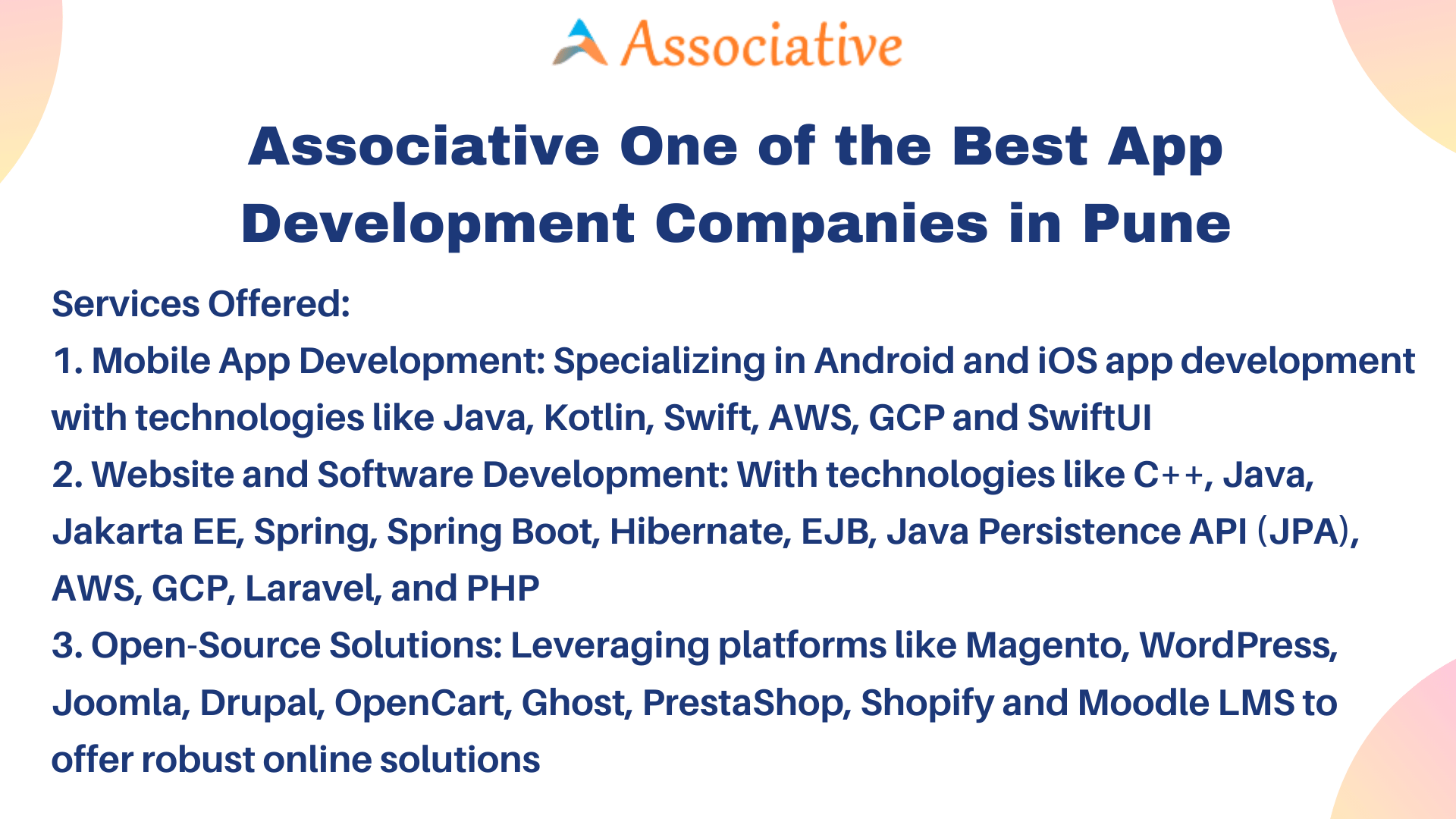 Associative One of the Best App Development Companies in Pune