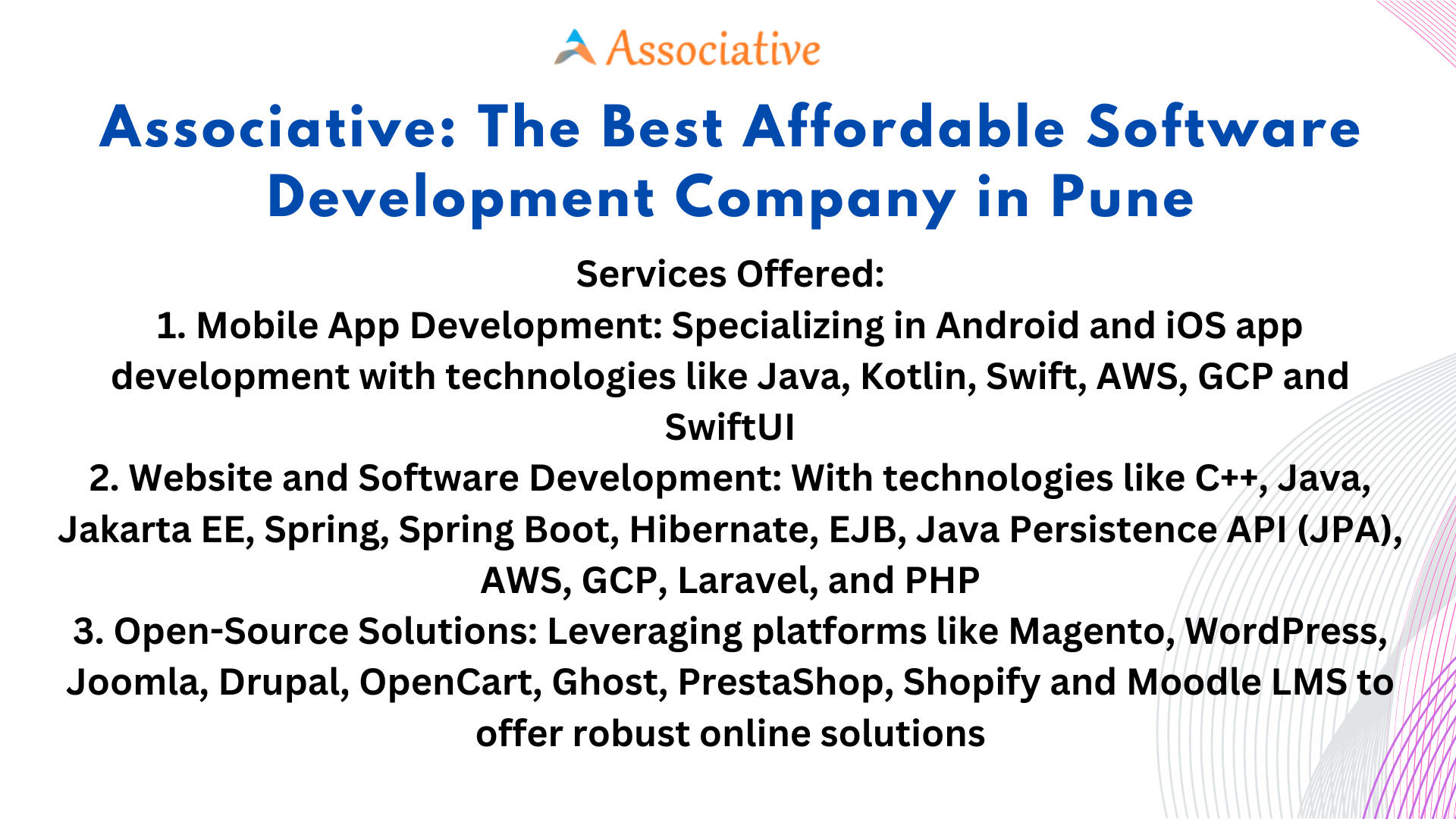 Associative The Best Affordable Software Development Company in Pune
