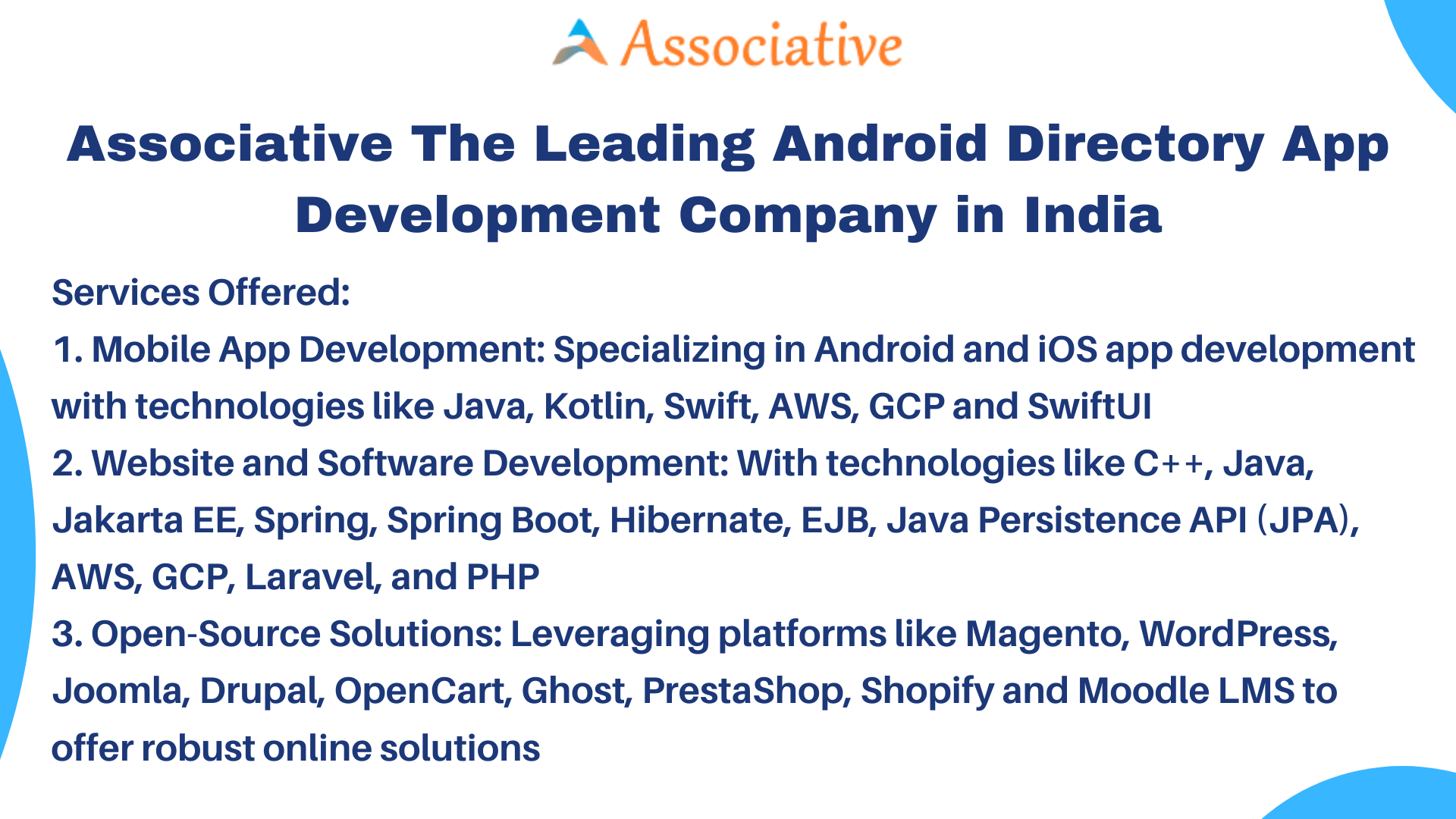 Associative The Leading Android Directory App Development Company in India
