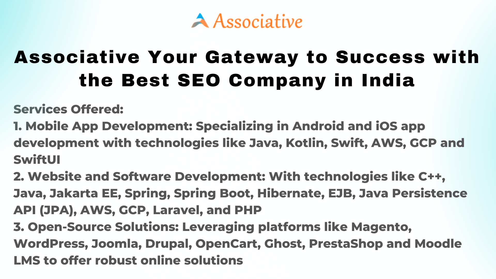 Associative Your Gateway to Success with the Best SEO Company in India