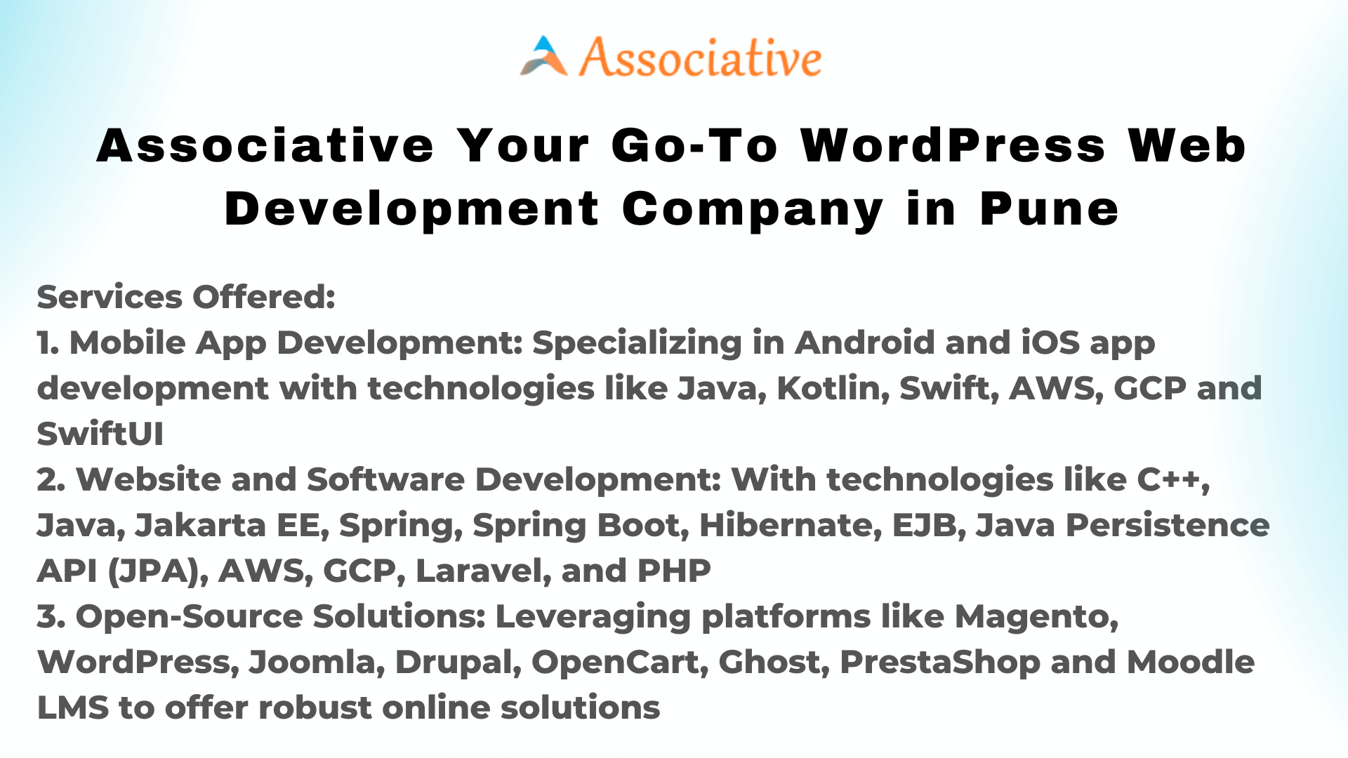 Associative Your Go-To WordPress Web Development Company in Pune