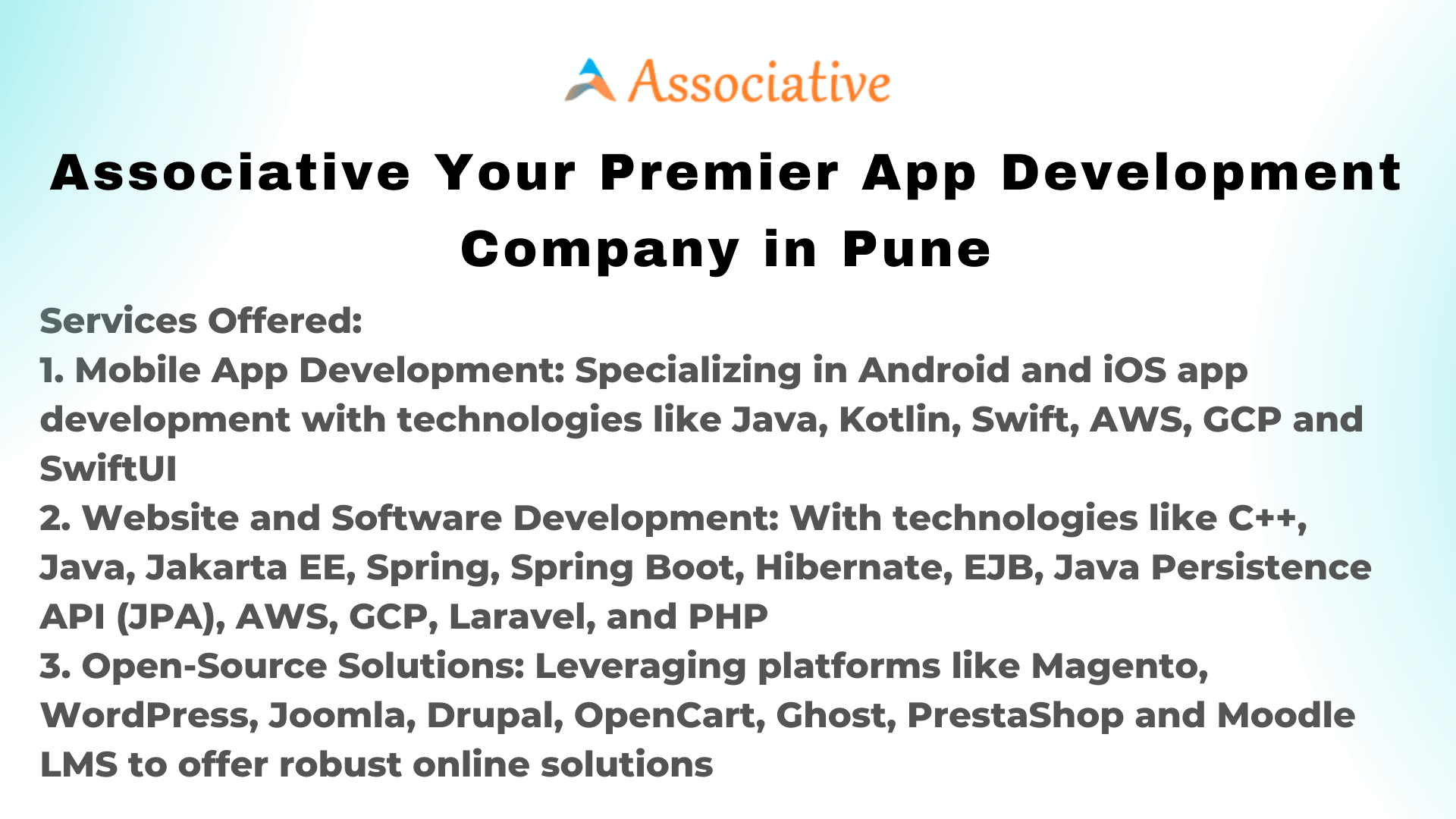Associative Your Premier App Development Company in Pune