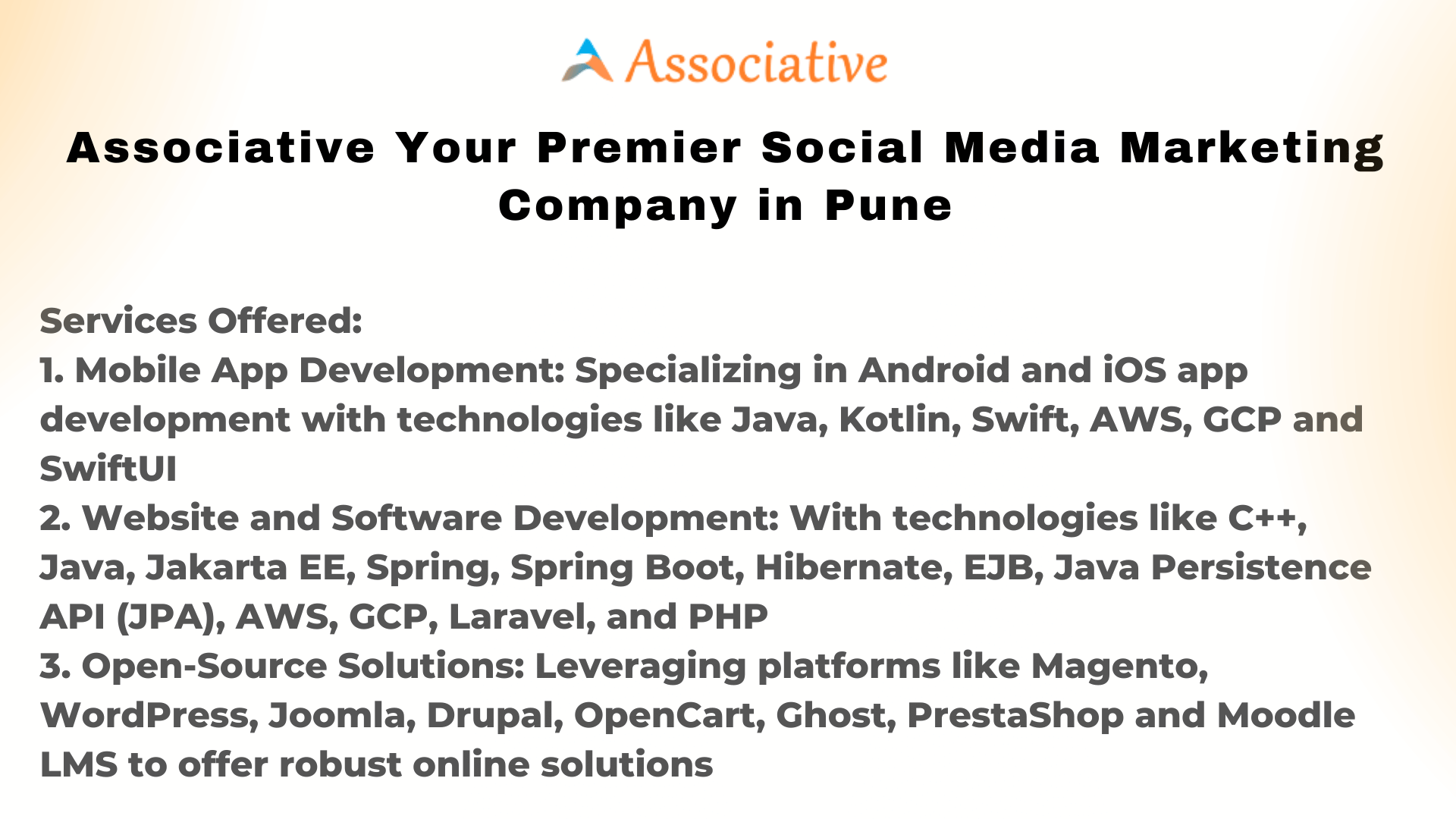 Associative Your Premier Social Media Marketing Company in Pune