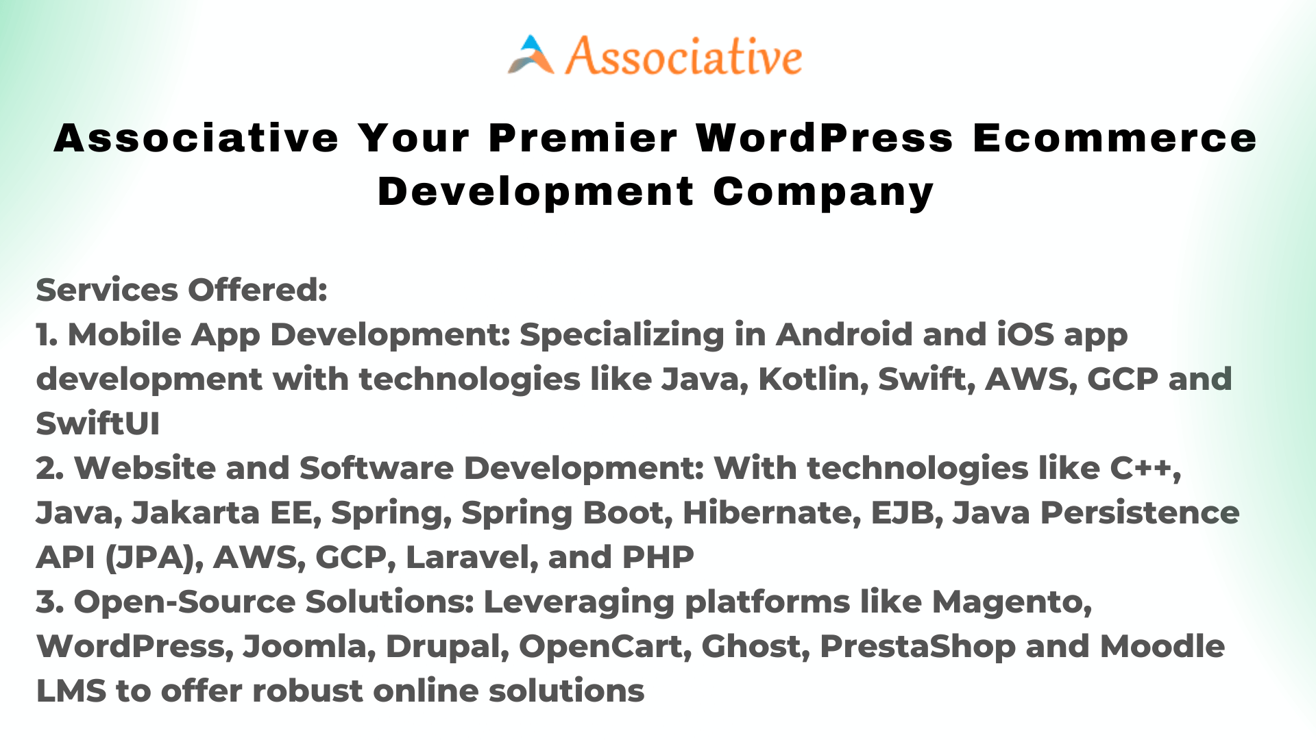Associative Your Premier WordPress Ecommerce Development Company