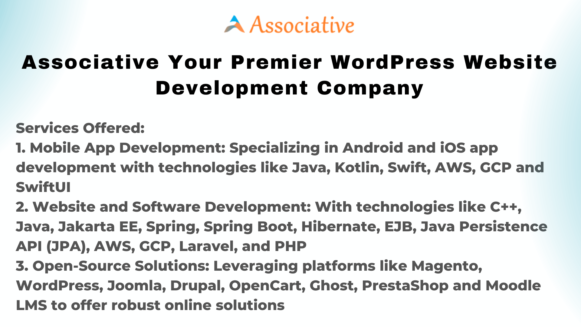 Associative Your Premier WordPress Website Development Company