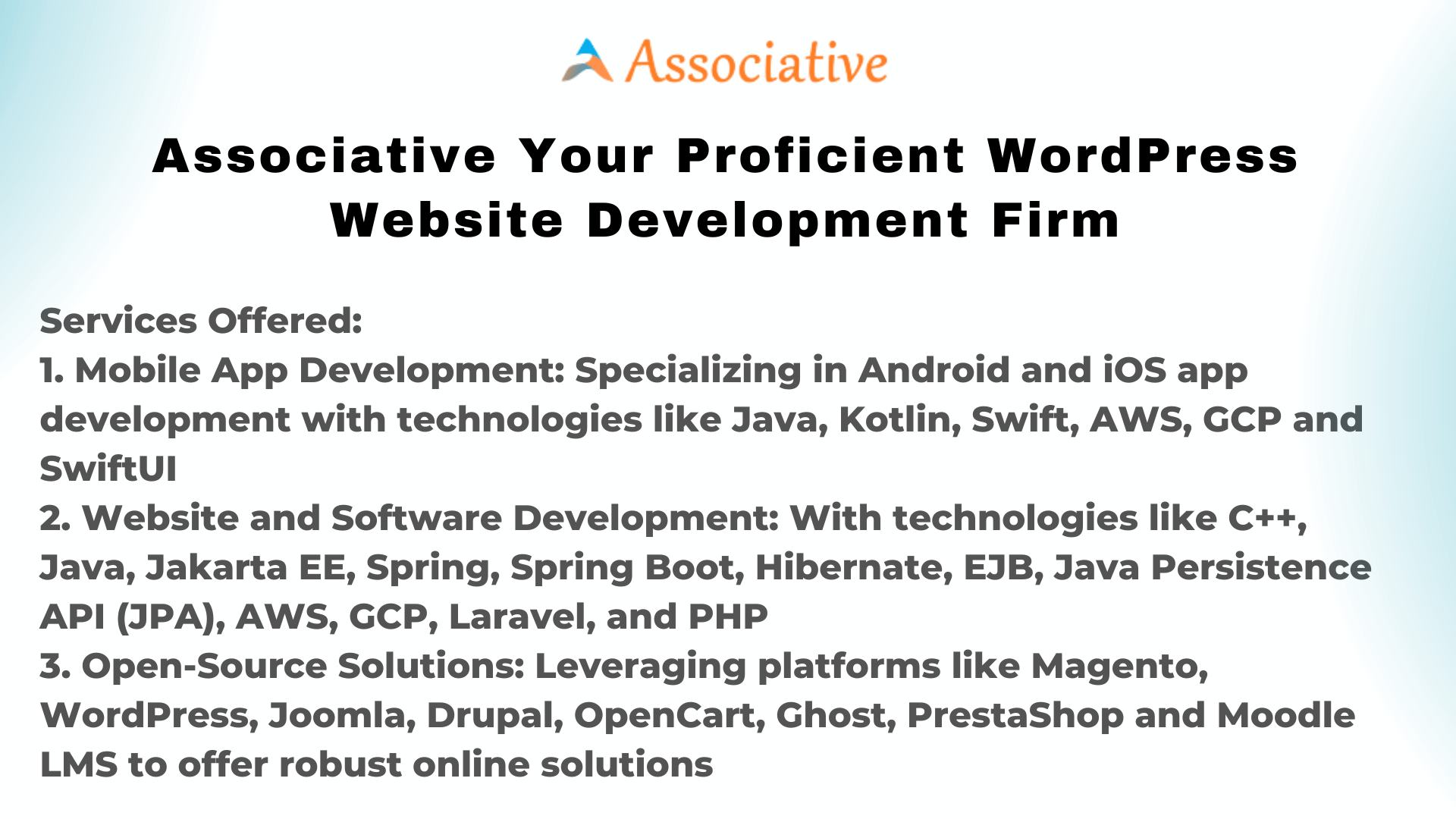 Associative Your Proficient WordPress Website Development Firm