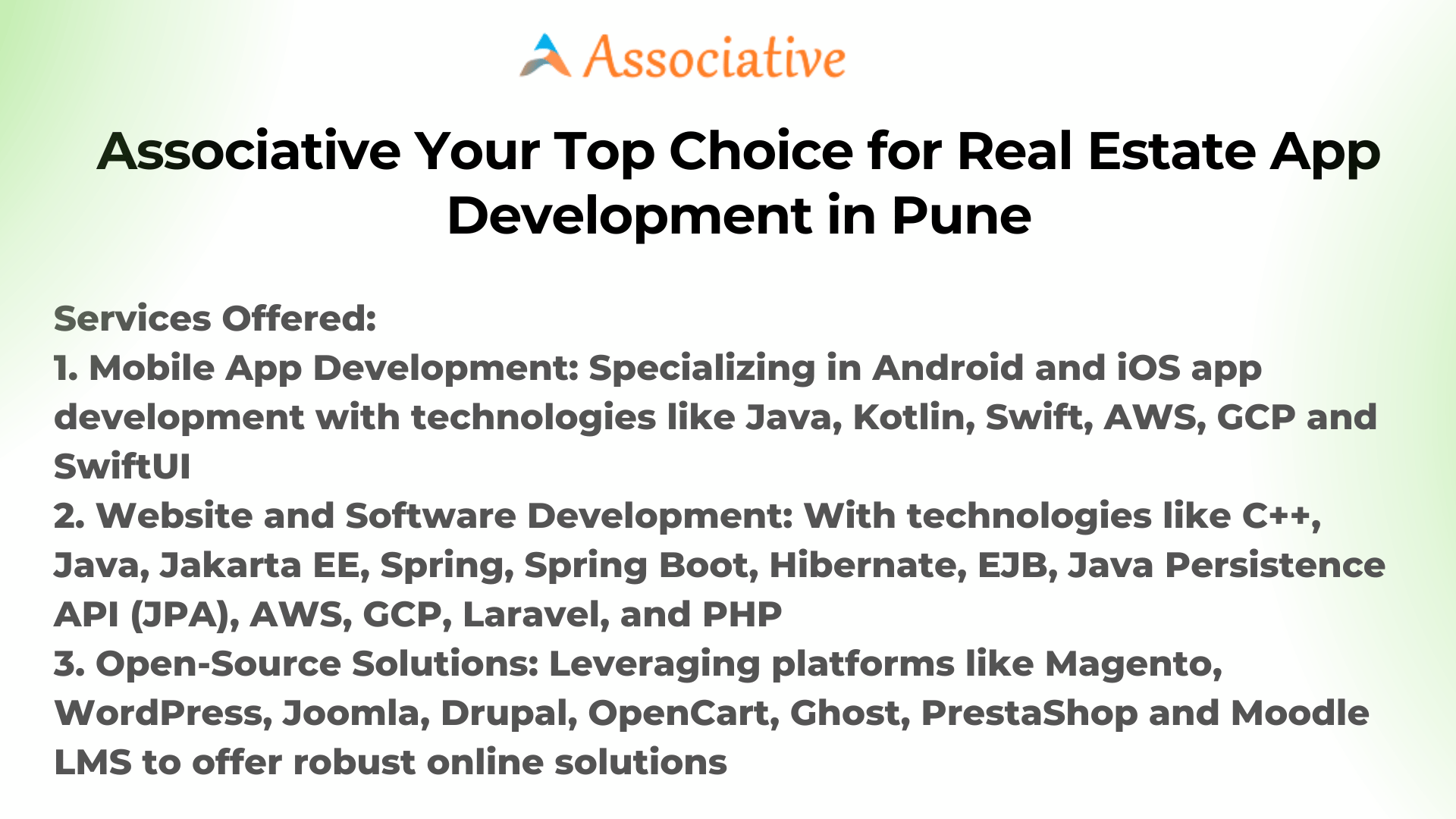 Associative Your Top Choice for Real Estate App Development in Pune