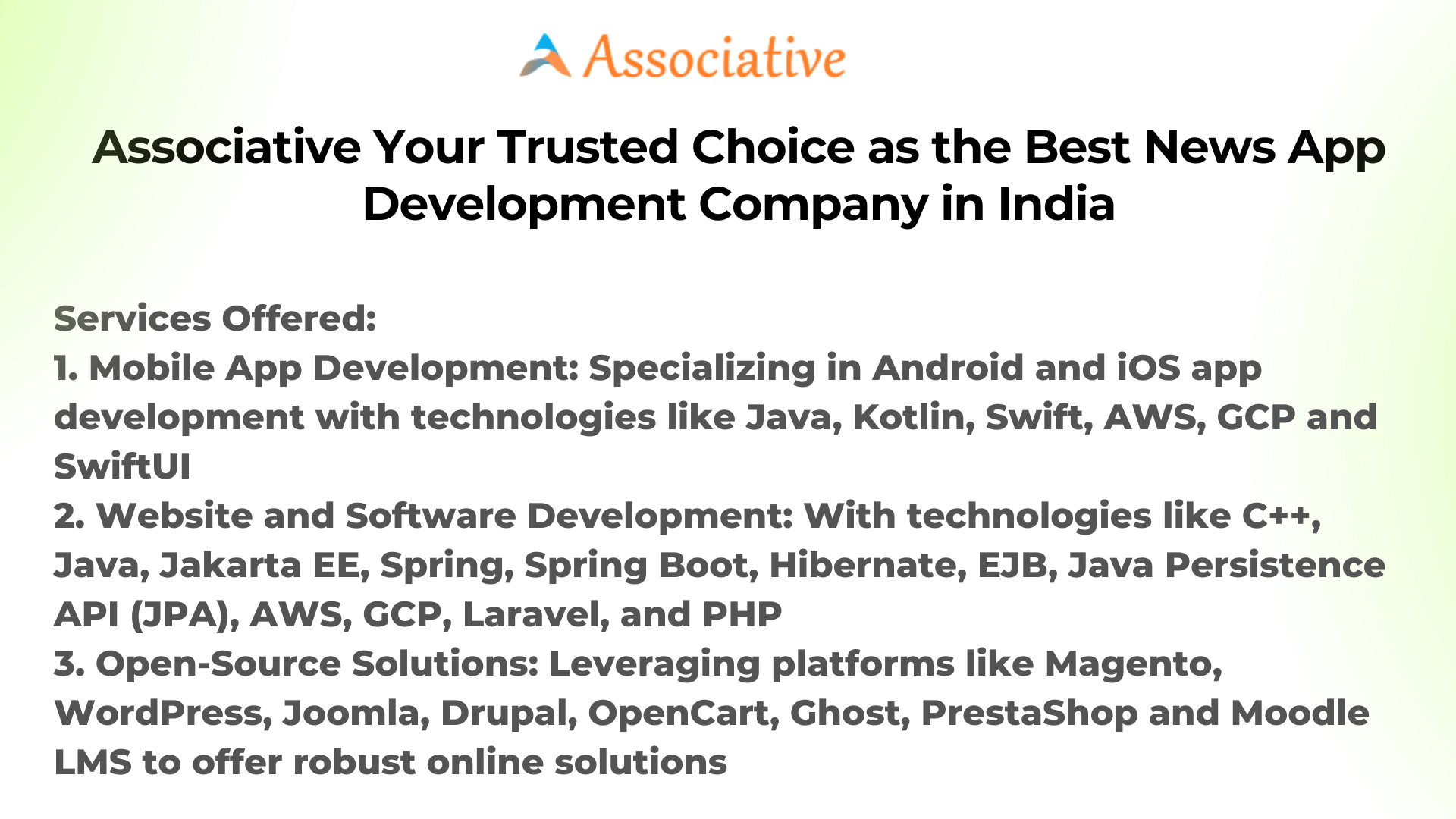 Associative Your Trusted Choice as the Best News App Development Company in India