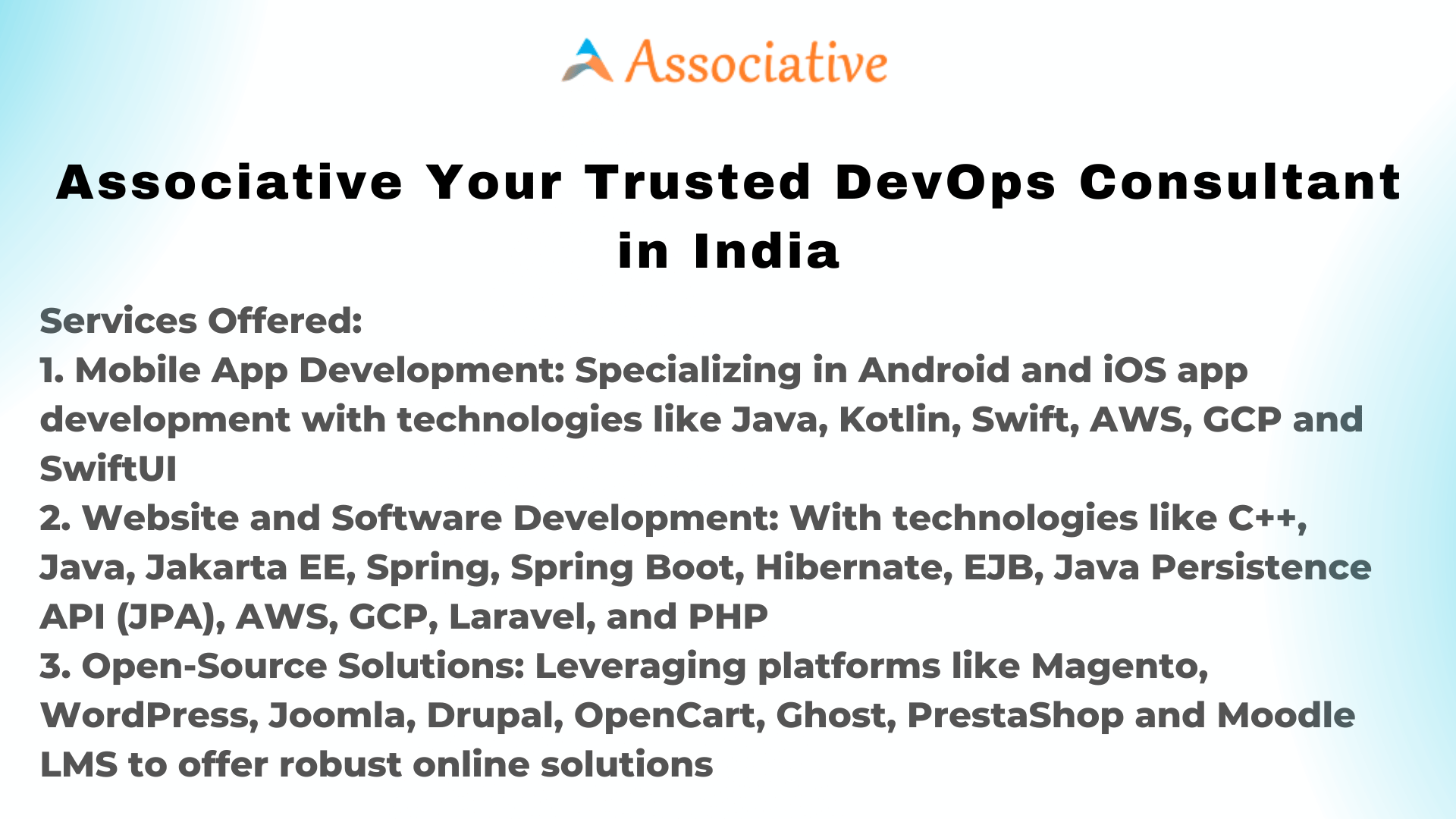 Associative Your Trusted DevOps Consultant in India