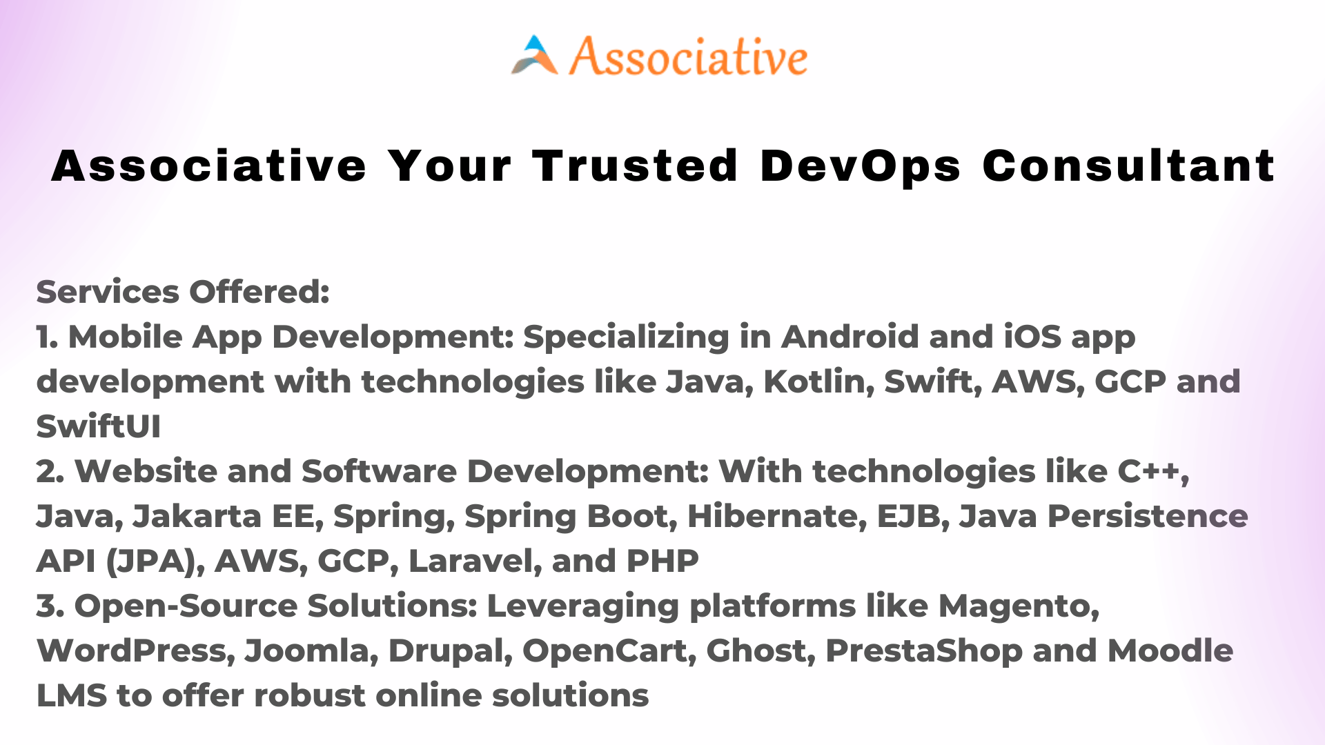 Associative Your Trusted DevOps Consultant