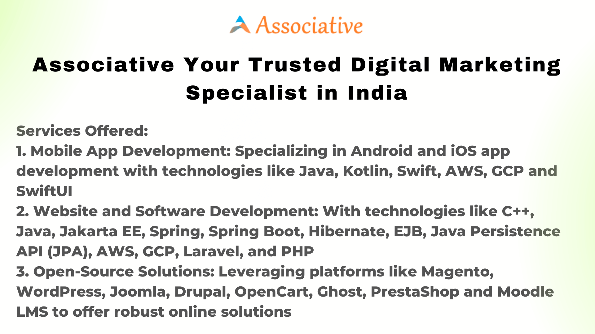 Associative Your Trusted Digital Marketing Specialist in India