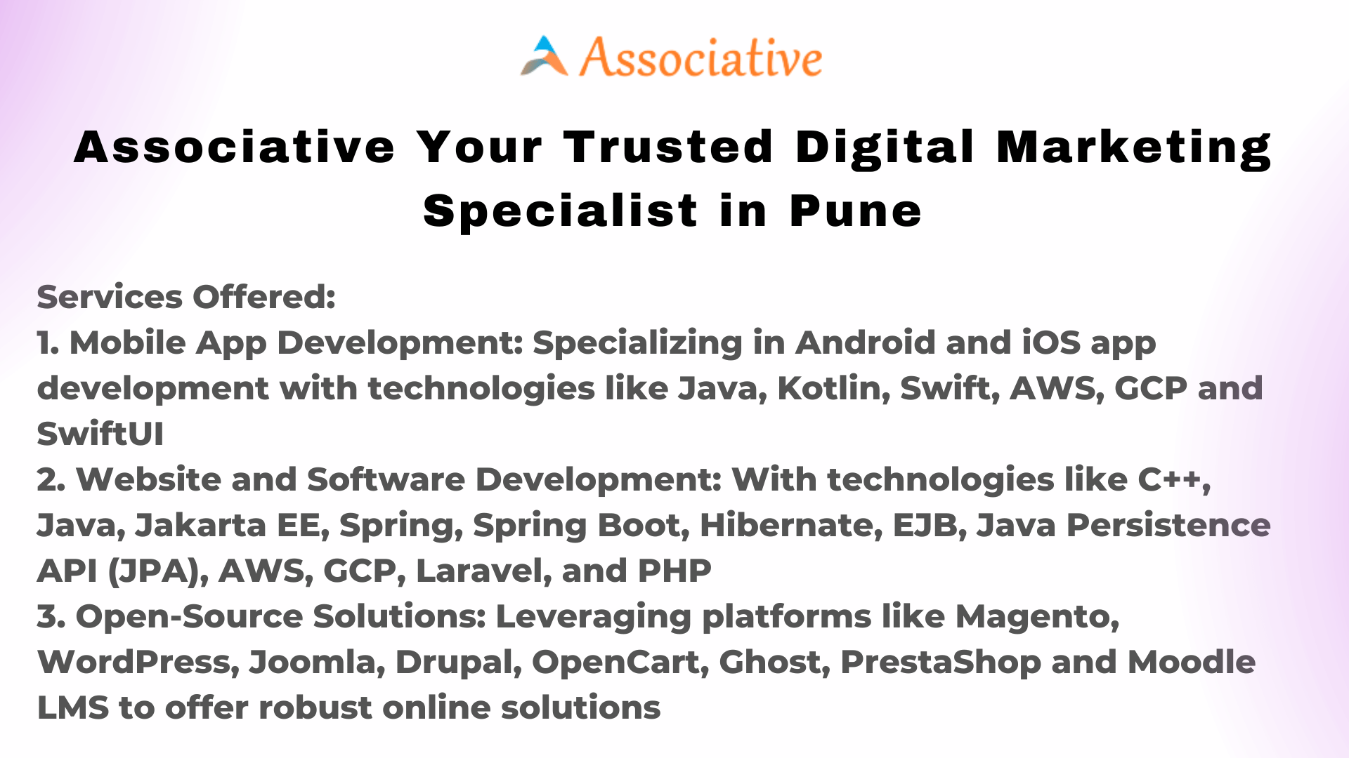 Associative Your Trusted Digital Marketing Specialist in Pune