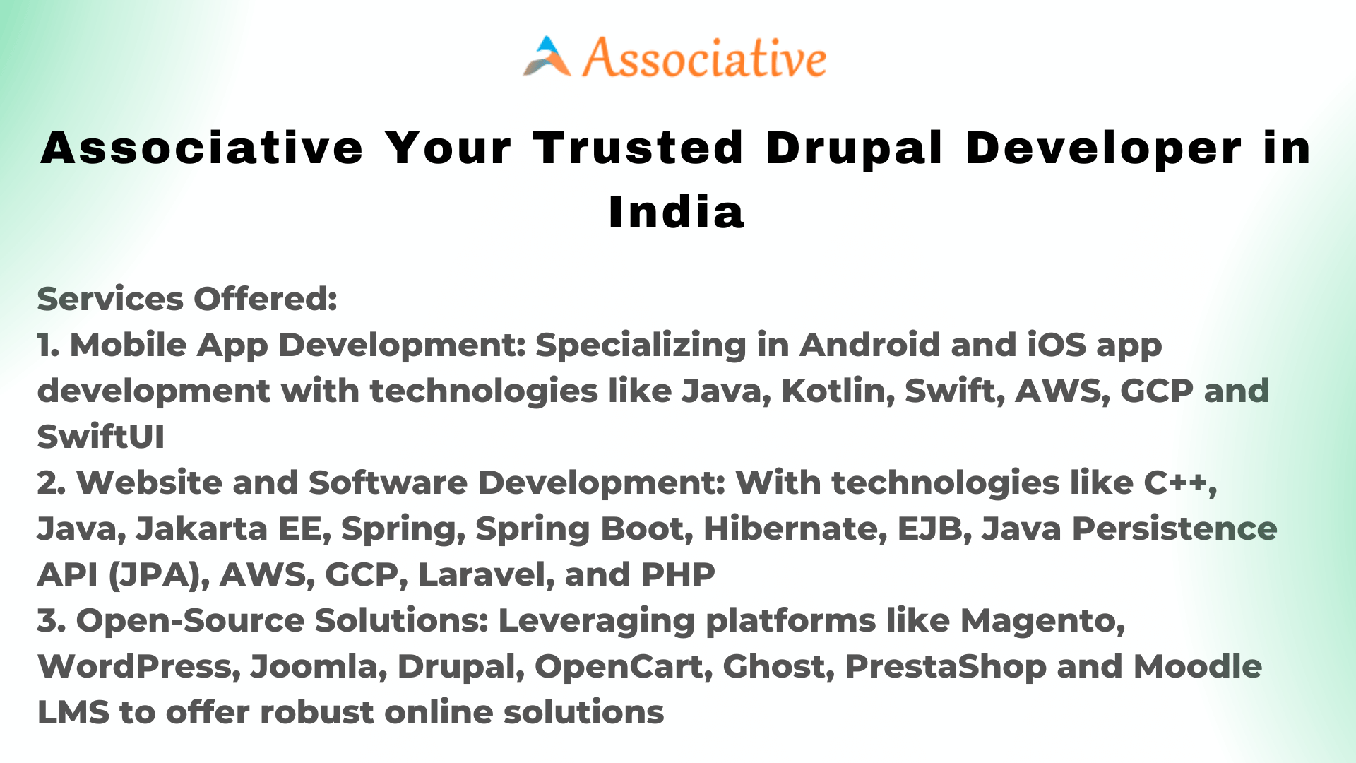 Associative Your Trusted Drupal Developer in India