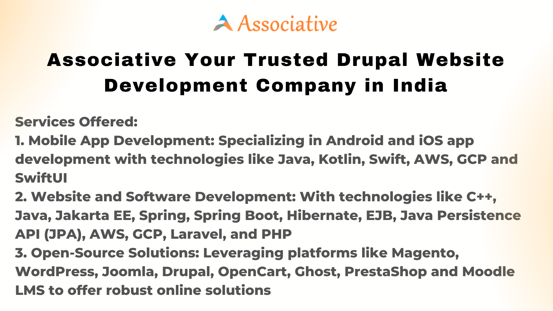 Associative Your Trusted Drupal Website Development Company