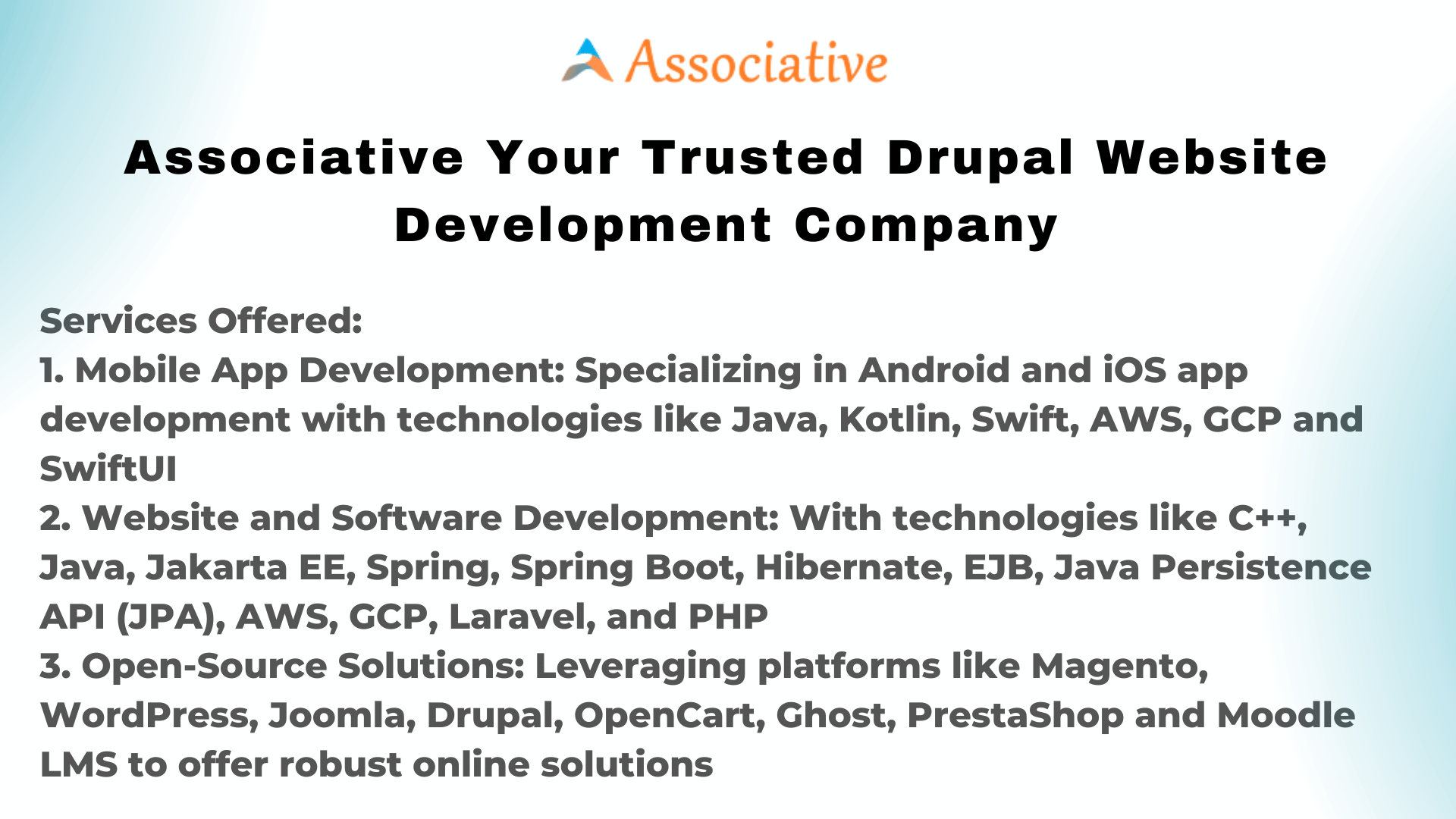 Associative Your Trusted Drupal Website Development Company in India