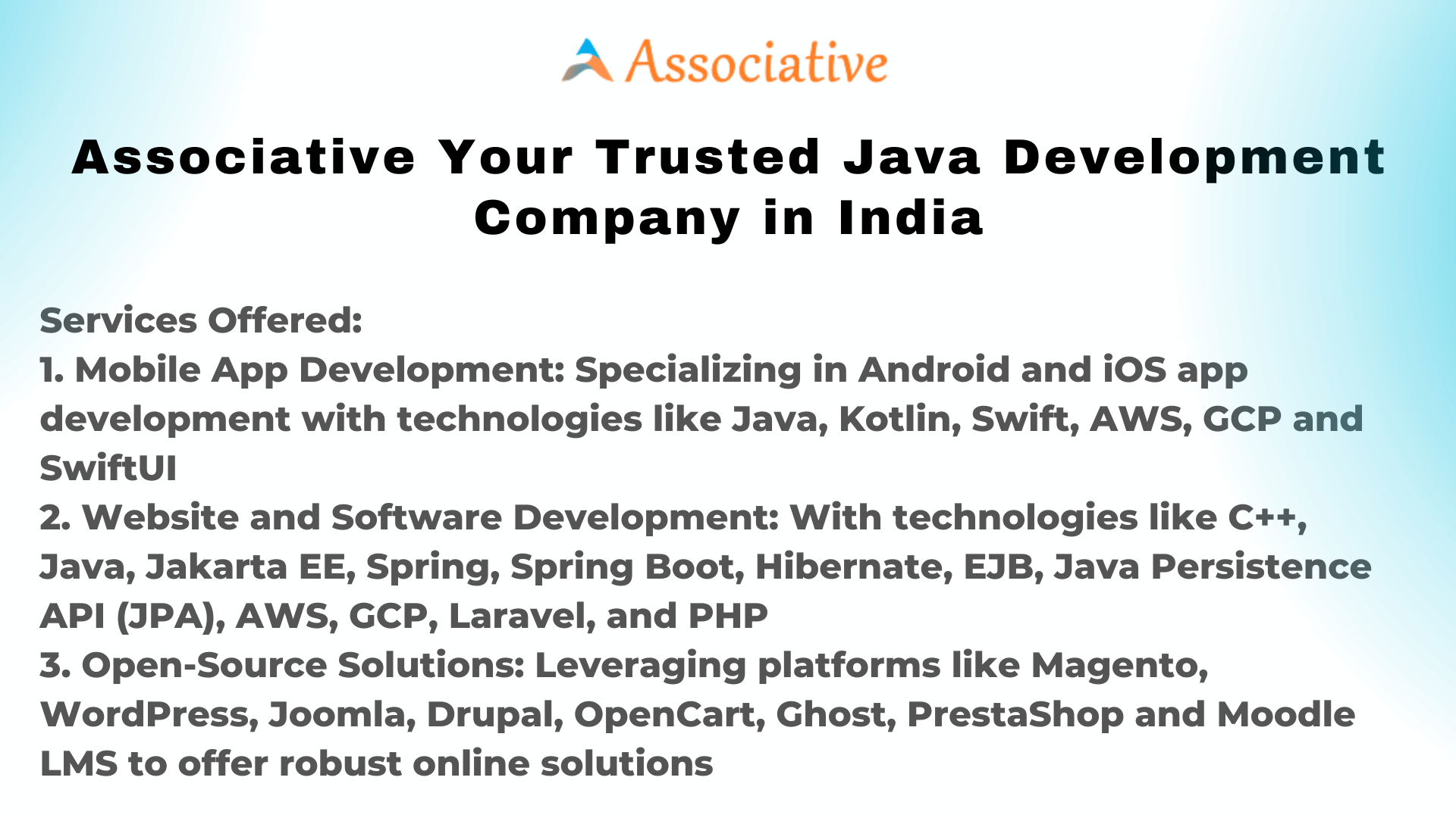 Associative Your Trusted Java Development Company in India
