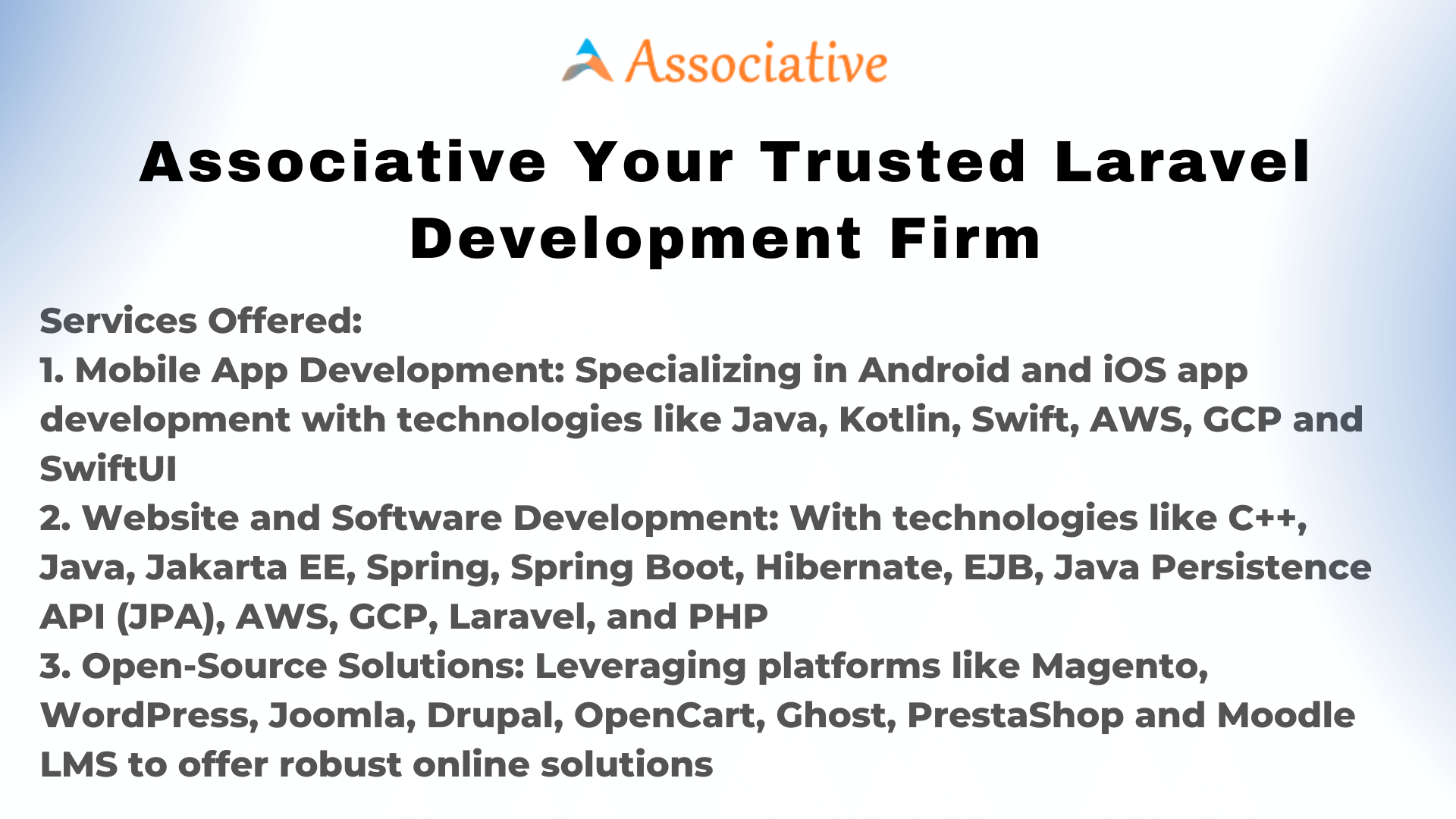 Associative Your Trusted Laravel Development Firm