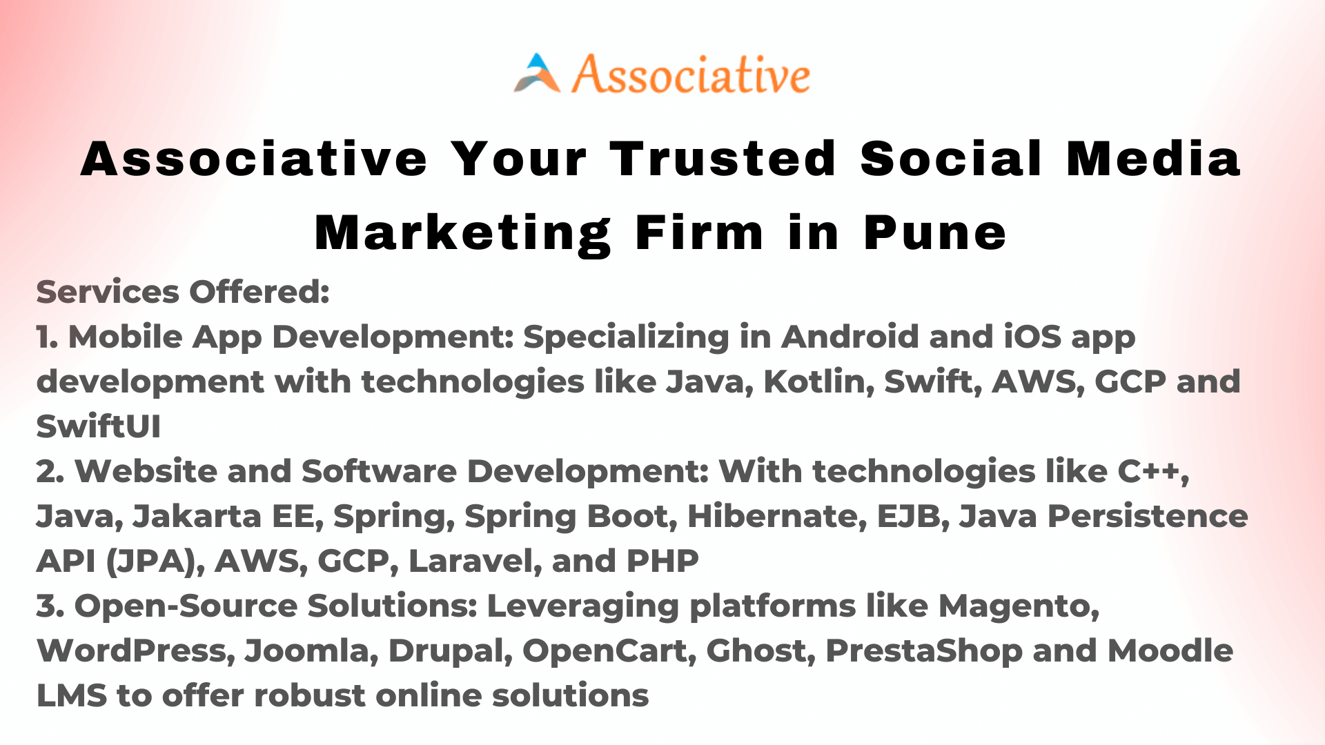 Associative Your Trusted Social Media Marketing Firm in Pune