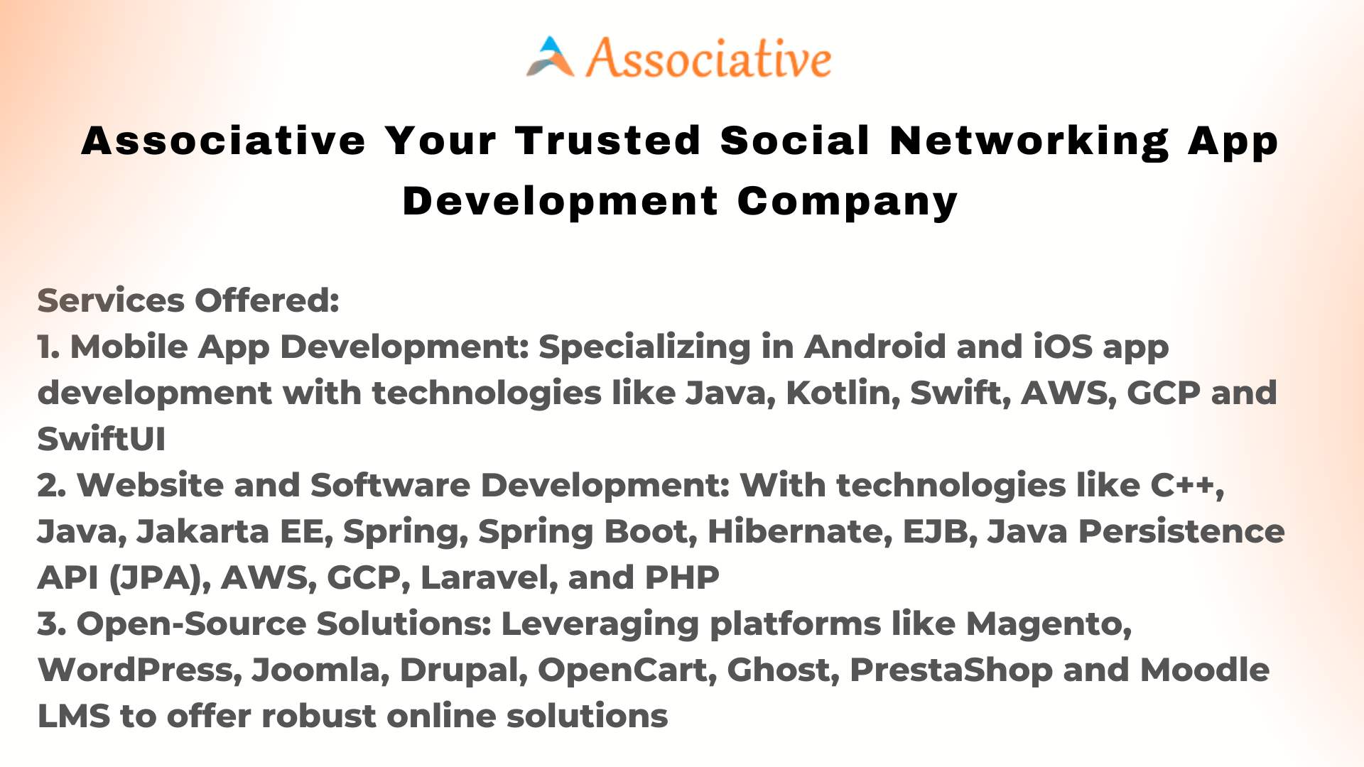Associative Your Trusted Social Networking App Development Company
