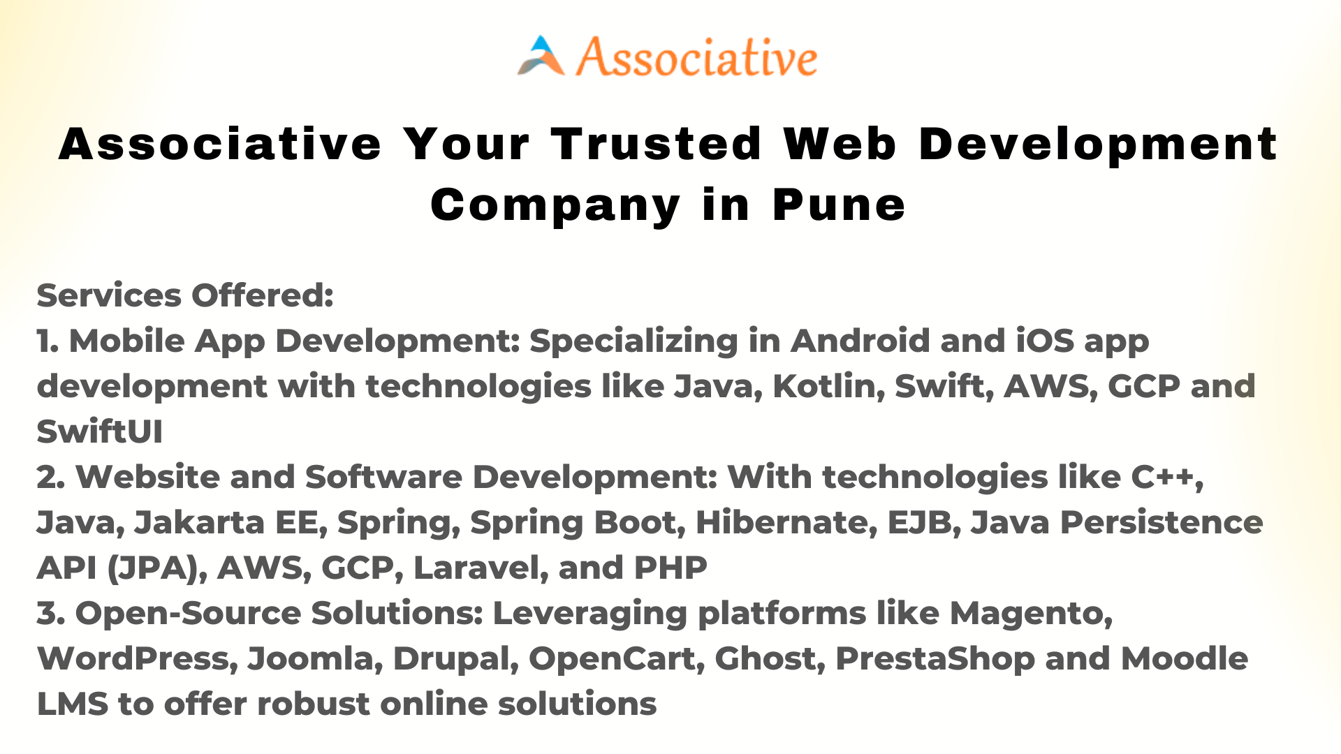 Associative Your Trusted Web Development Company in Pune