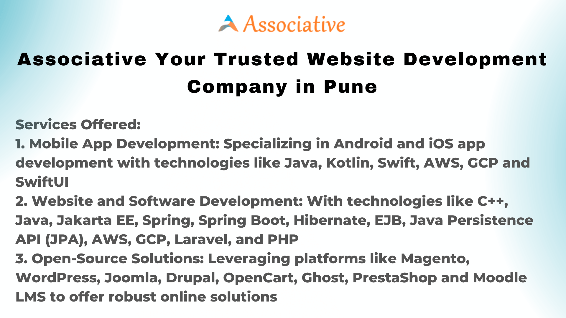 Associative Your Trusted Website Development Company in Pune