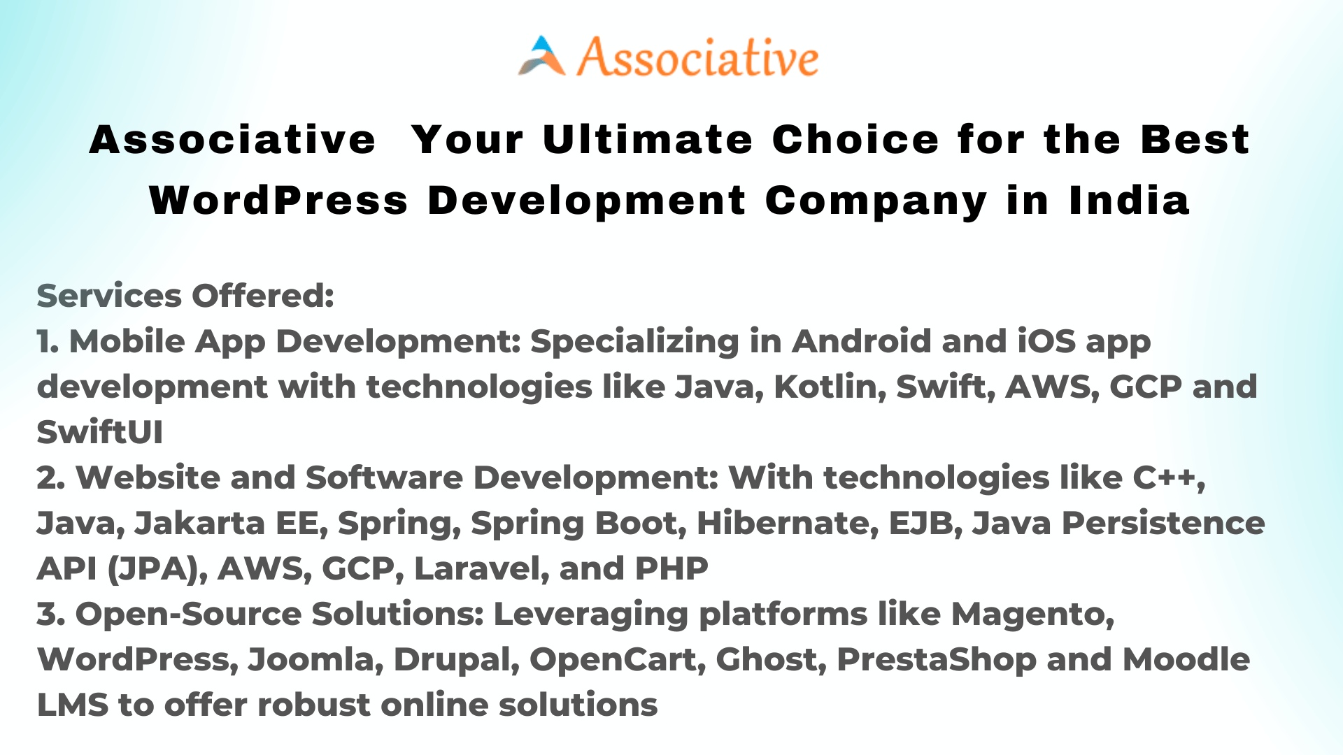 Associative Your Ultimate Choice for the Best WordPress Development Company in India