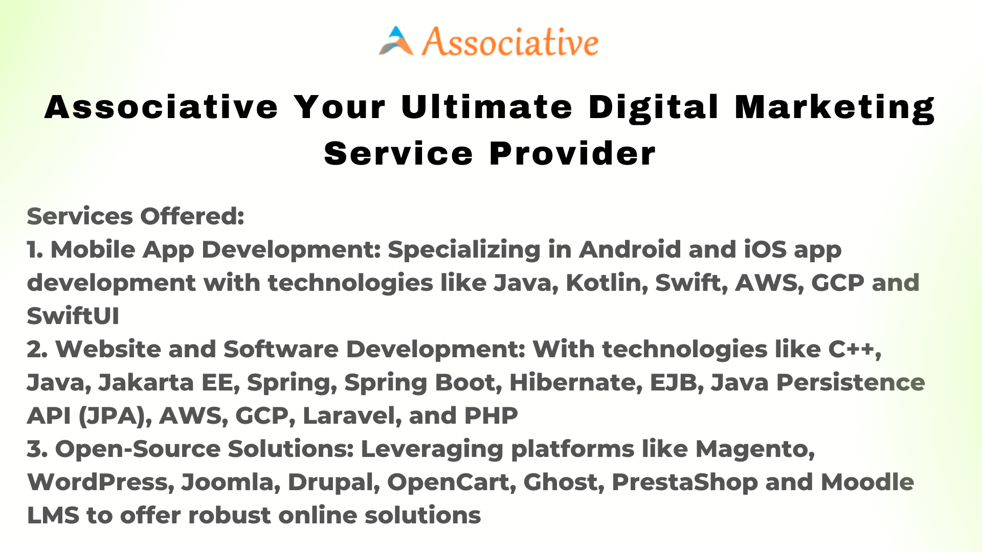 Associative Your Ultimate Digital Marketing Service Provider