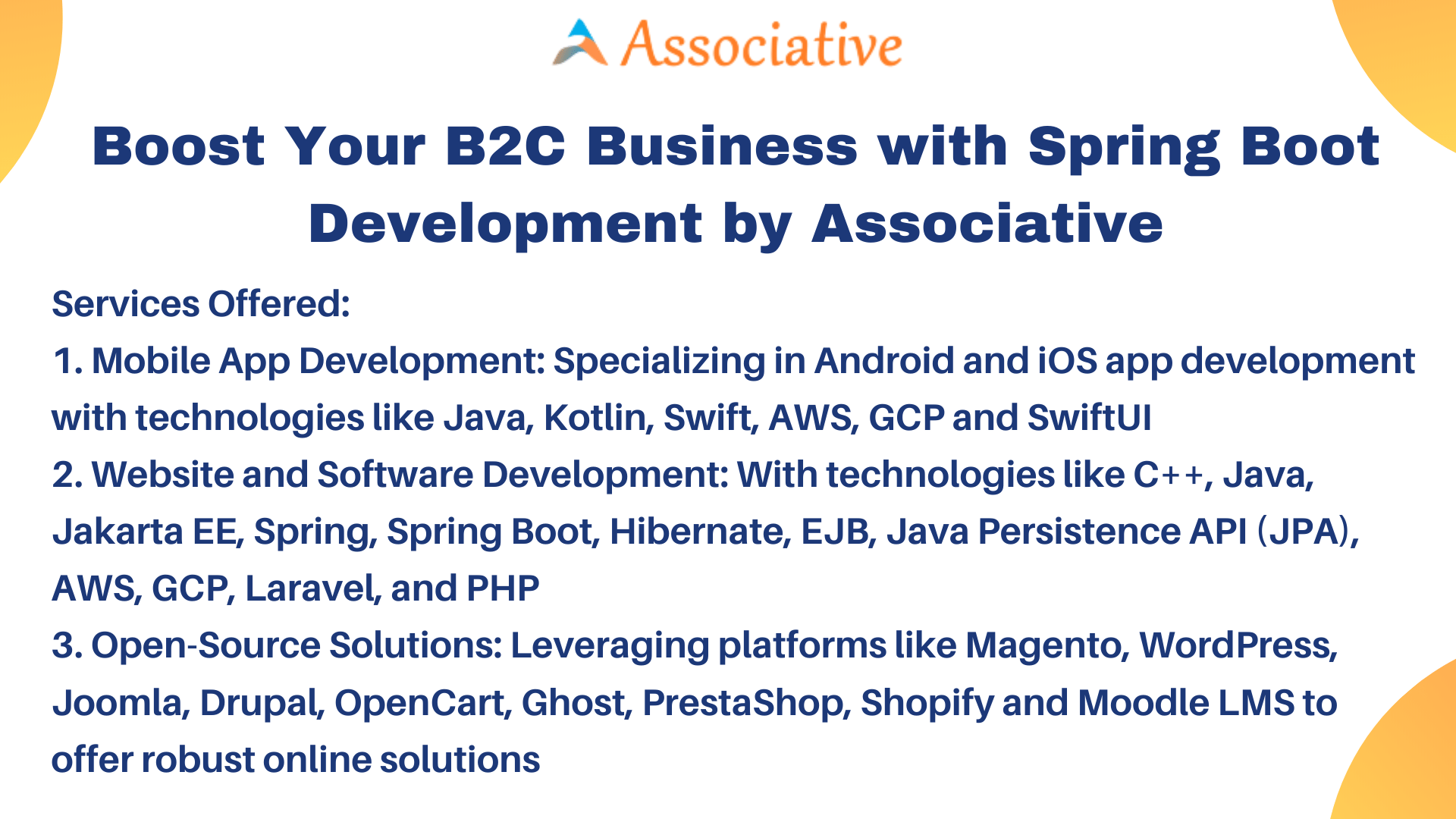 Boost Your B2C Business with Spring Boot Development by Associative
