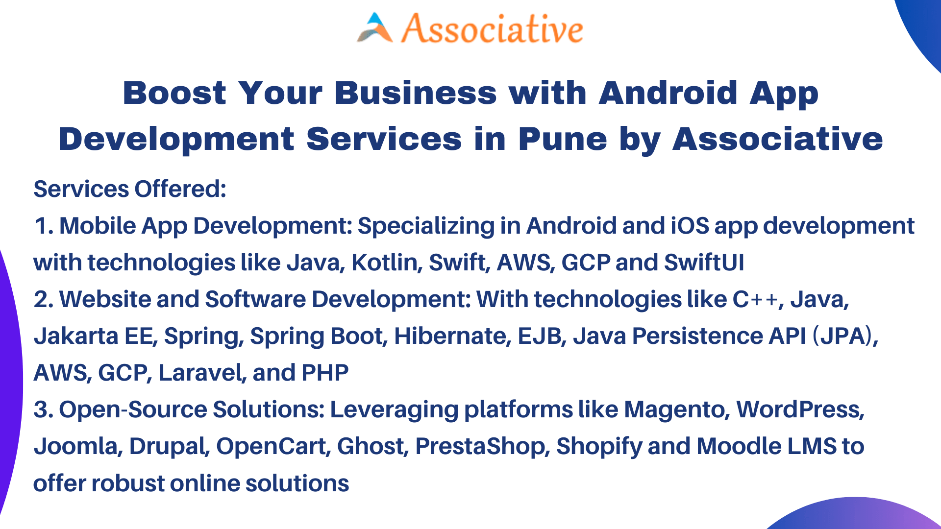 Boost Your Business with Android App Development Services in Pune by Associative