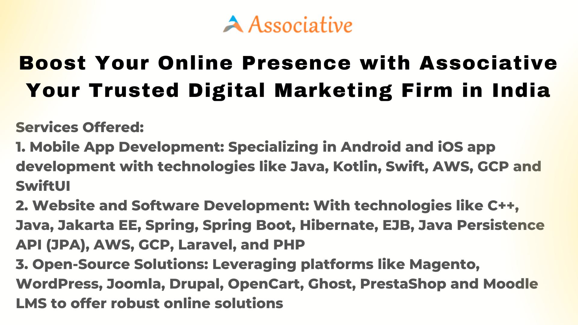 Boost Your Online Presence with Associative Your Trusted Digital Marketing Firm in India