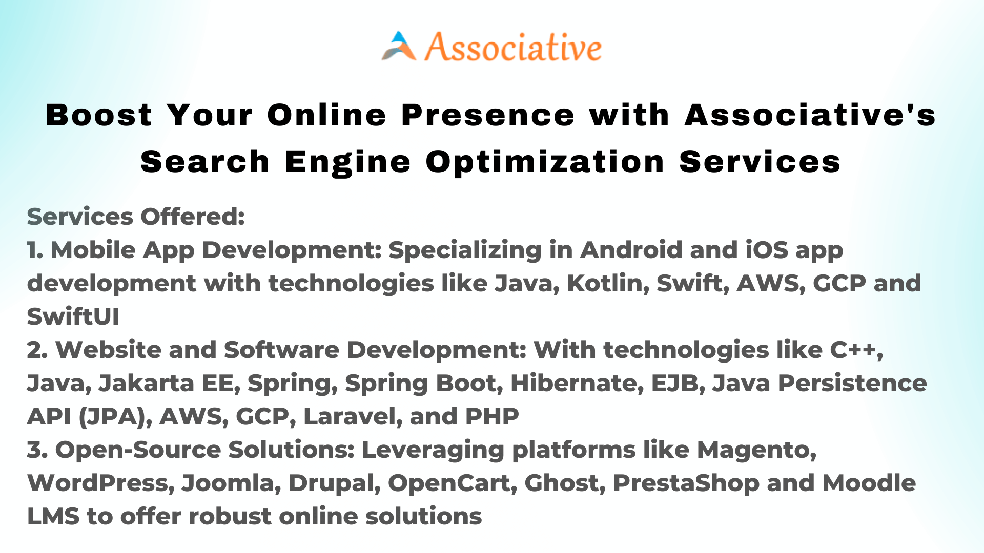 Boost Your Online Presence with Associative's Search Engine Optimization Services
