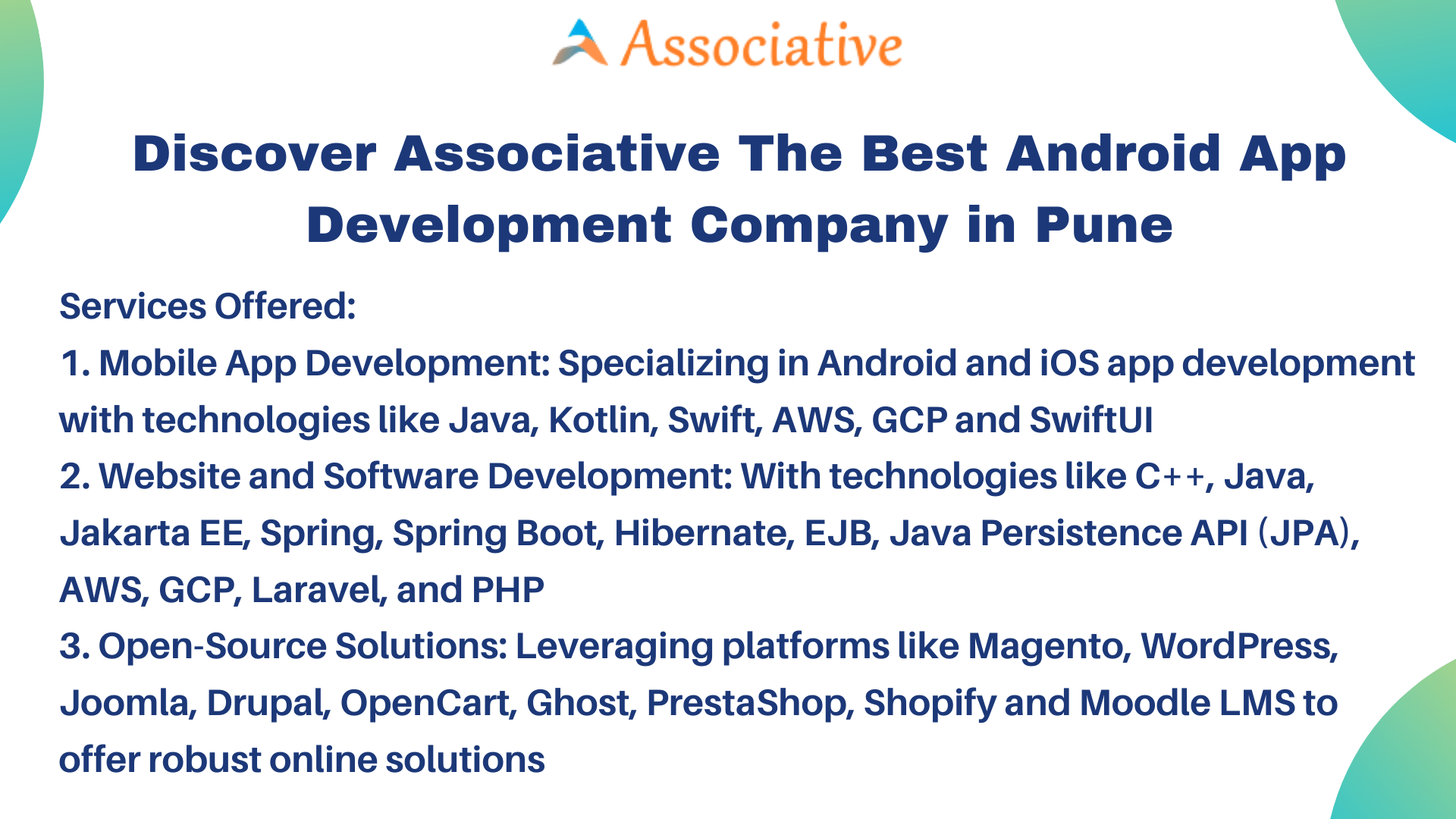 Discover Associative The Best Android App Development Company in Pune