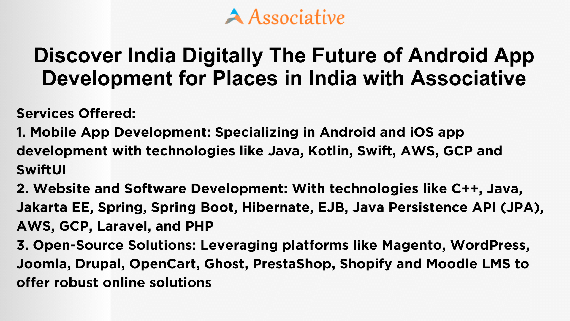 Discover India Digitally The Future of Android App Development for Places in India with Associative