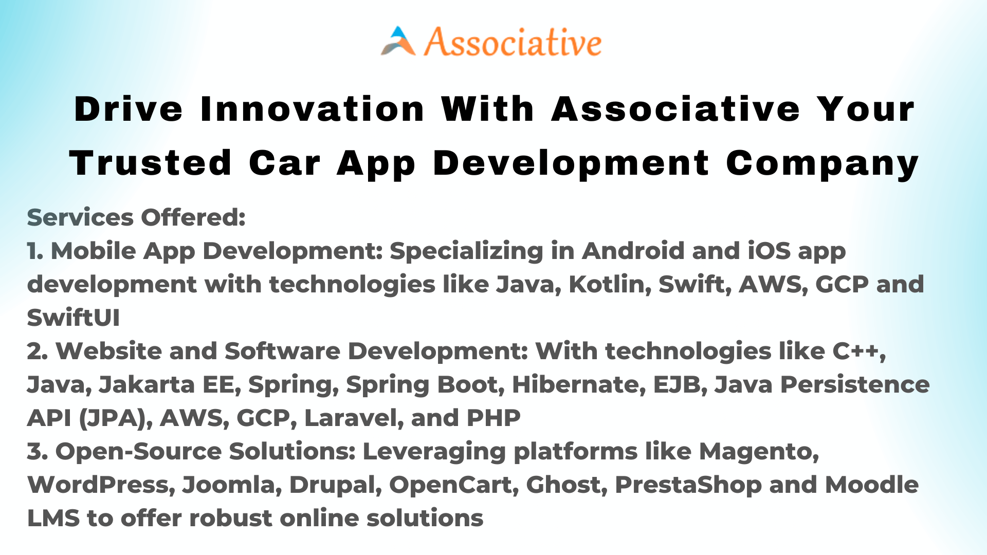 Drive Innovation with Associative Your Trusted Car App Development Company