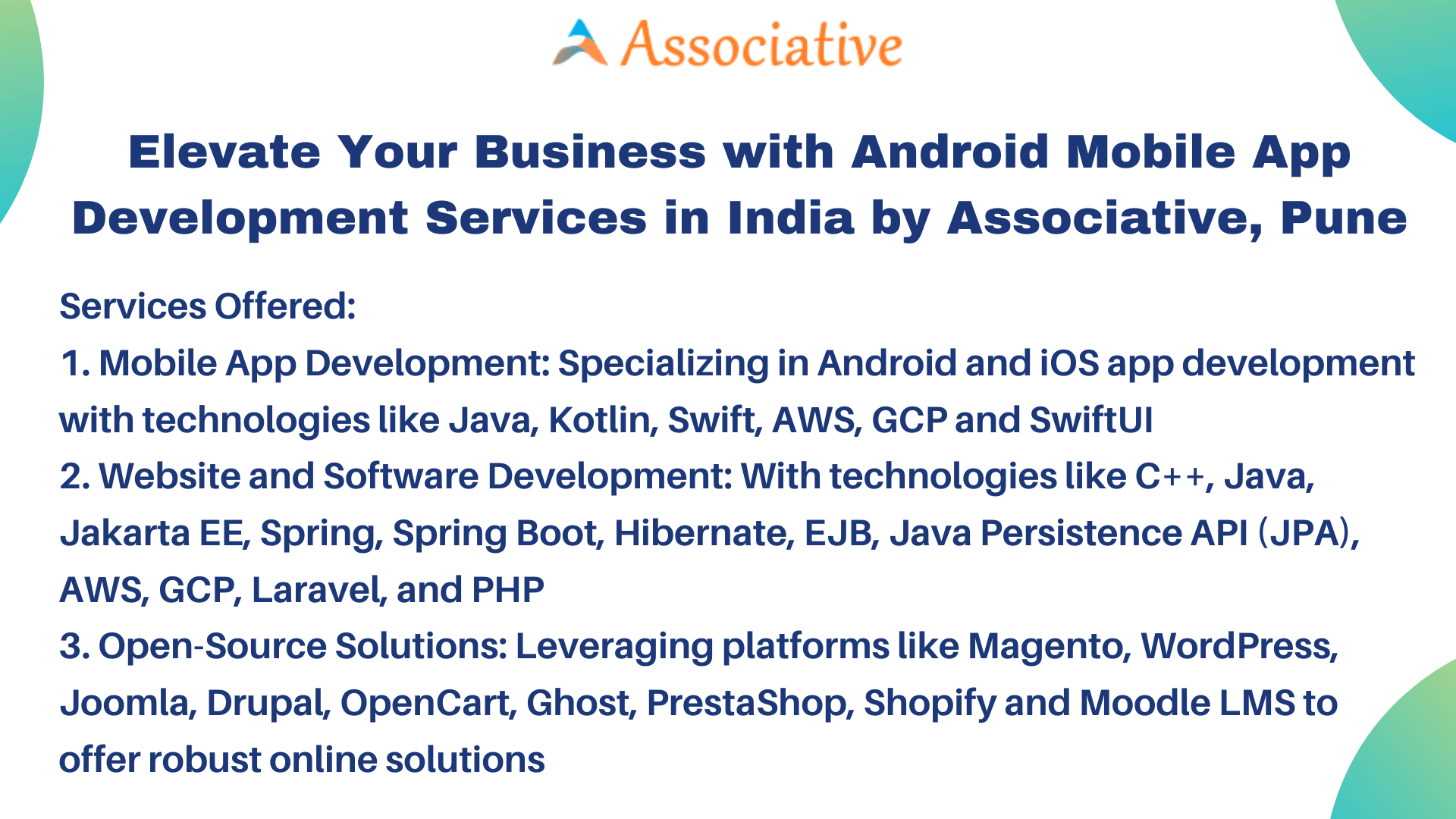 Elevate Your Business with Android Mobile App Development Services in India by Associative, Pune