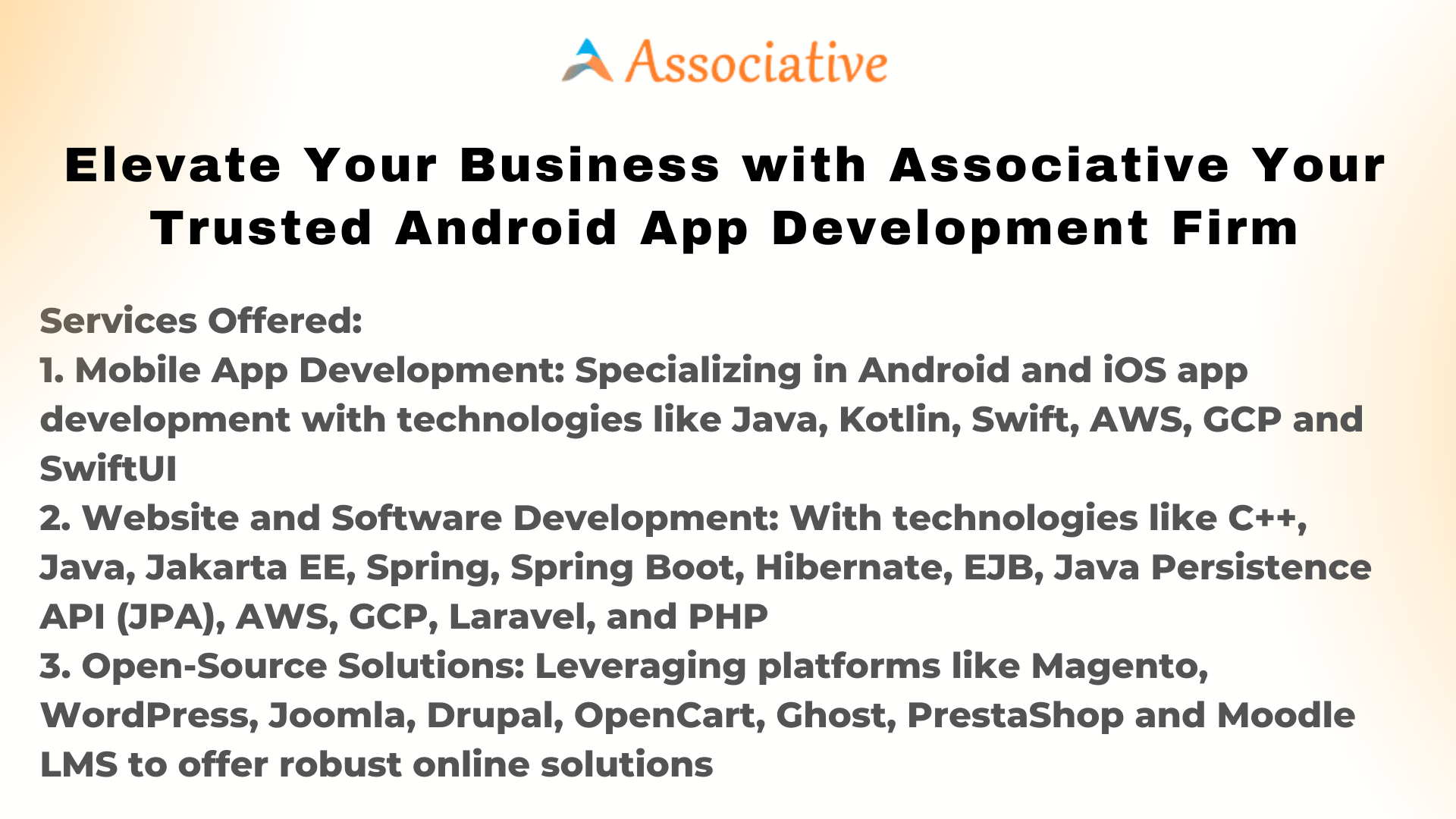 Elevate Your Business with Associative Your Trusted Android App Development Firm