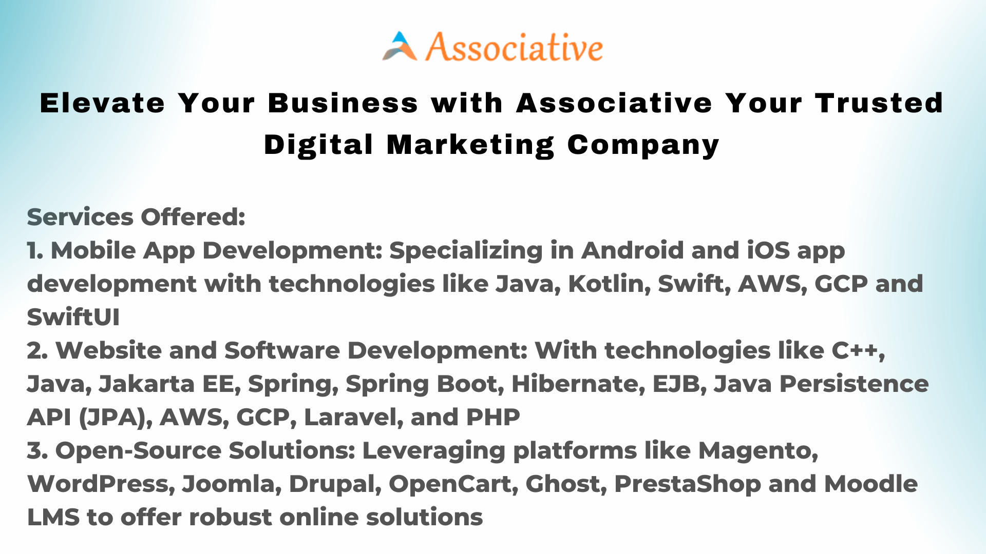 Elevate Your Business with Associative Your Trusted Digital Marketing Company