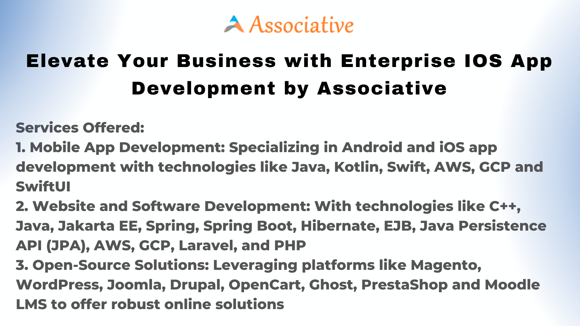 Elevate Your Business with Enterprise IOS App Development by Associative