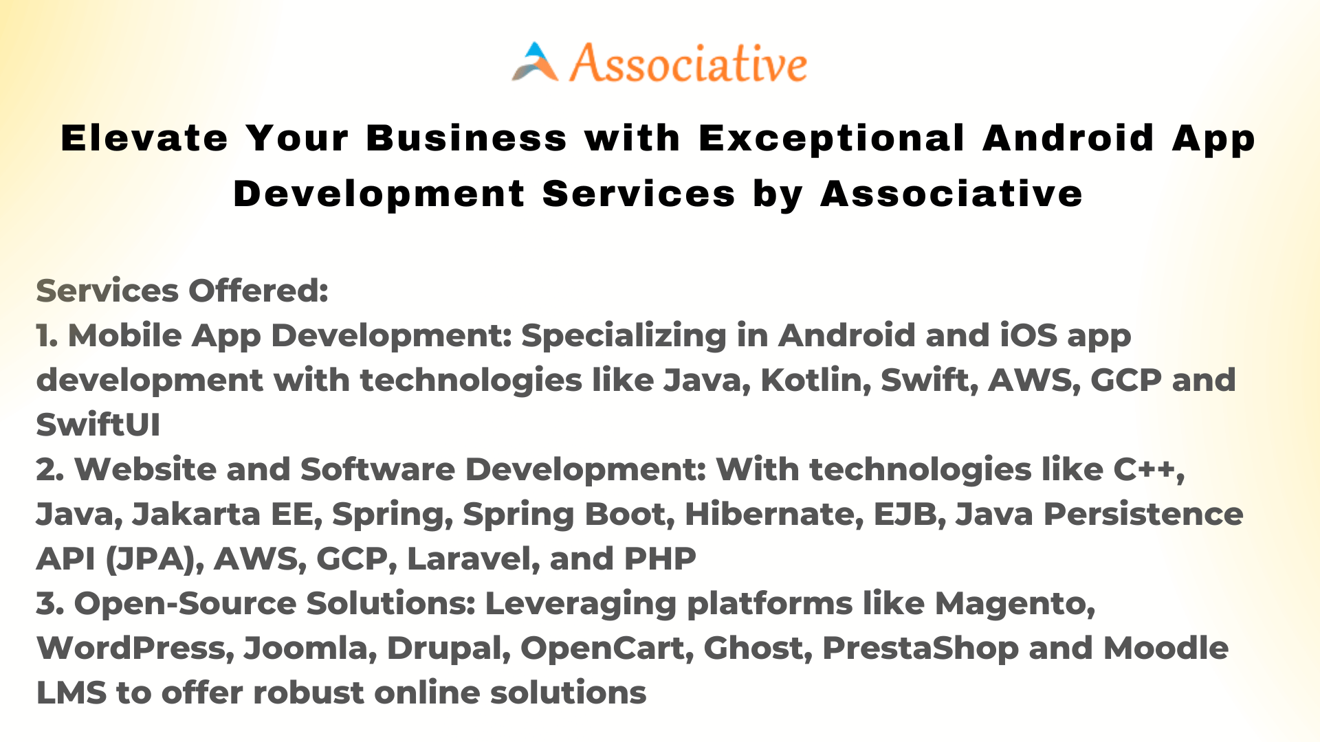 Elevate Your Business with Exceptional Android App Development Services by Associative