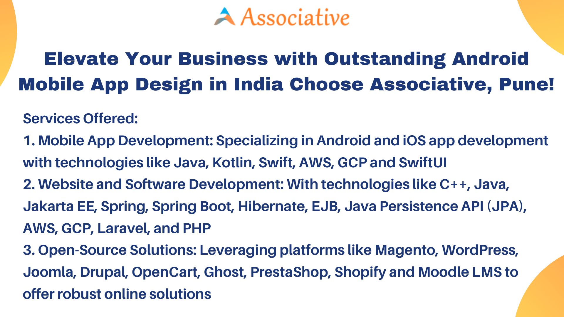 Elevate Your Business with Outstanding Android Mobile App Design in India Choose Associative, Pune!