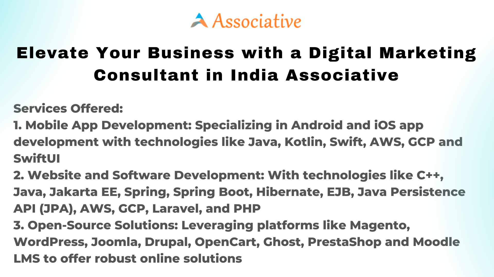 Elevate Your Business with a Digital Marketing Consultant in India Associative