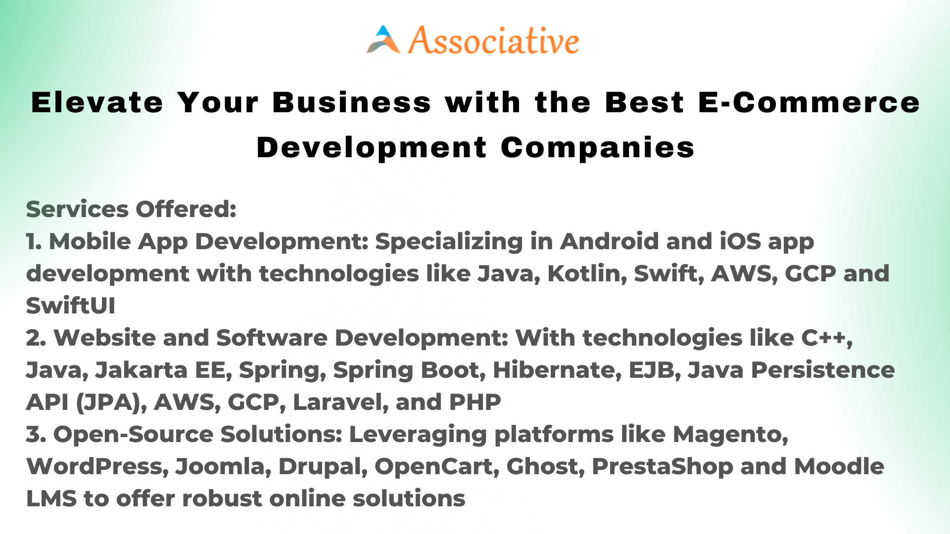Elevate Your Business with the Best E-Commerce Development Companies